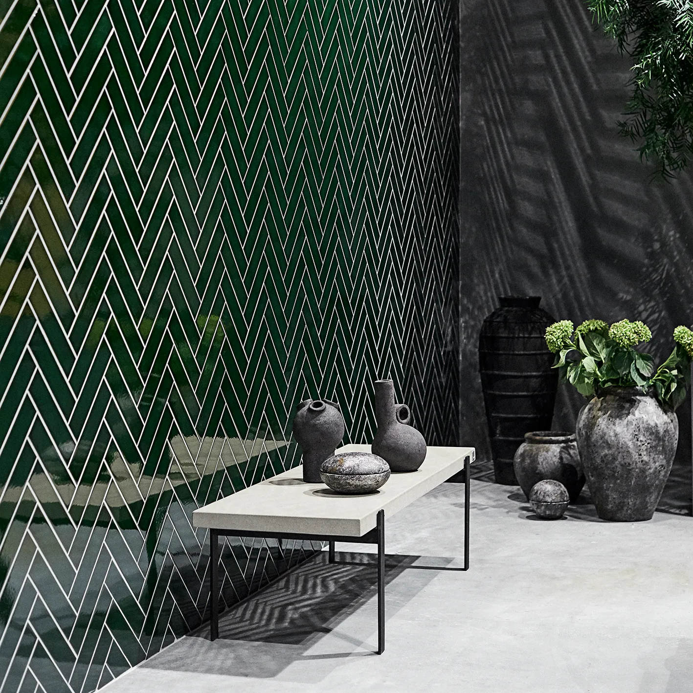 Vaso de flores Echo 50 cm, ferrugem-cinza MUUBS