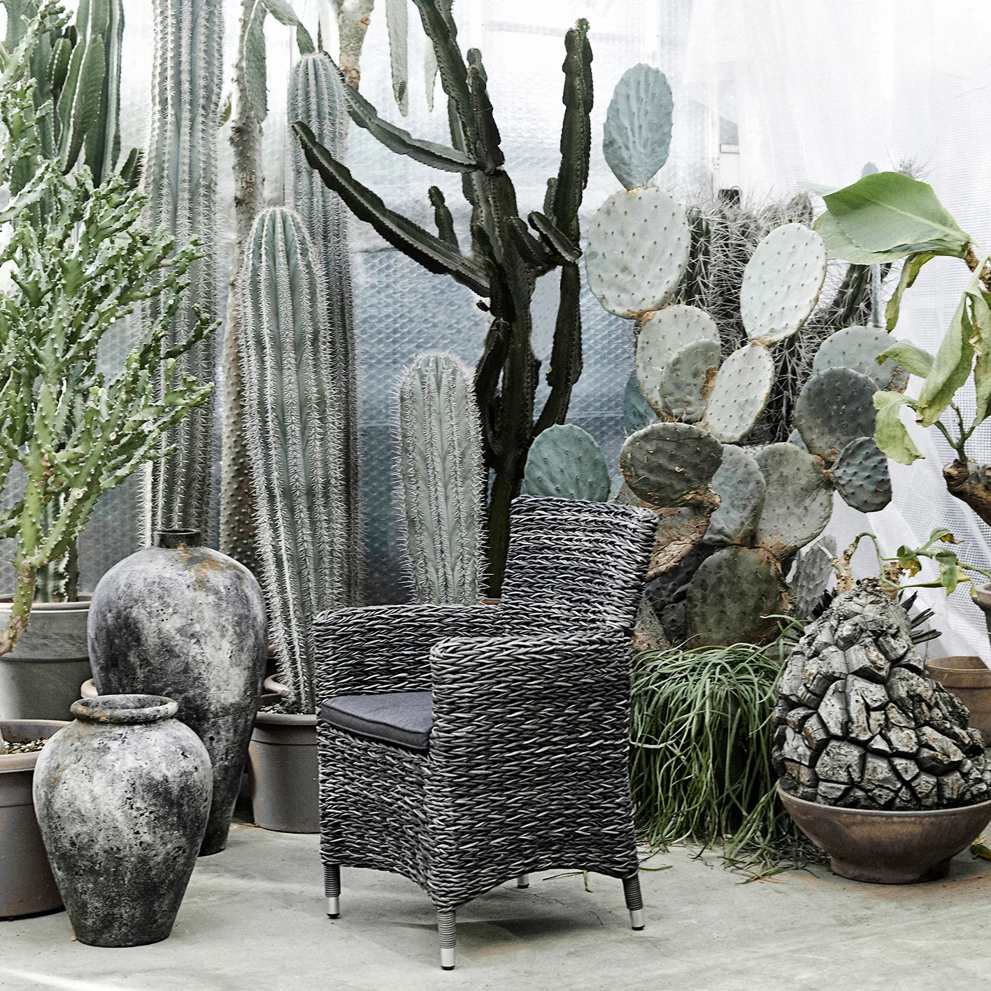 Vaso de flores Echo 50 cm, ferrugem-cinza MUUBS