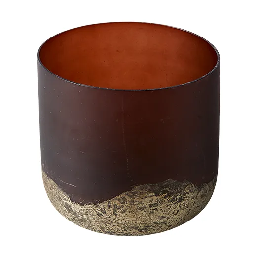 Vaso Lana Ø14x14 cm, Brown-gold MUUBS