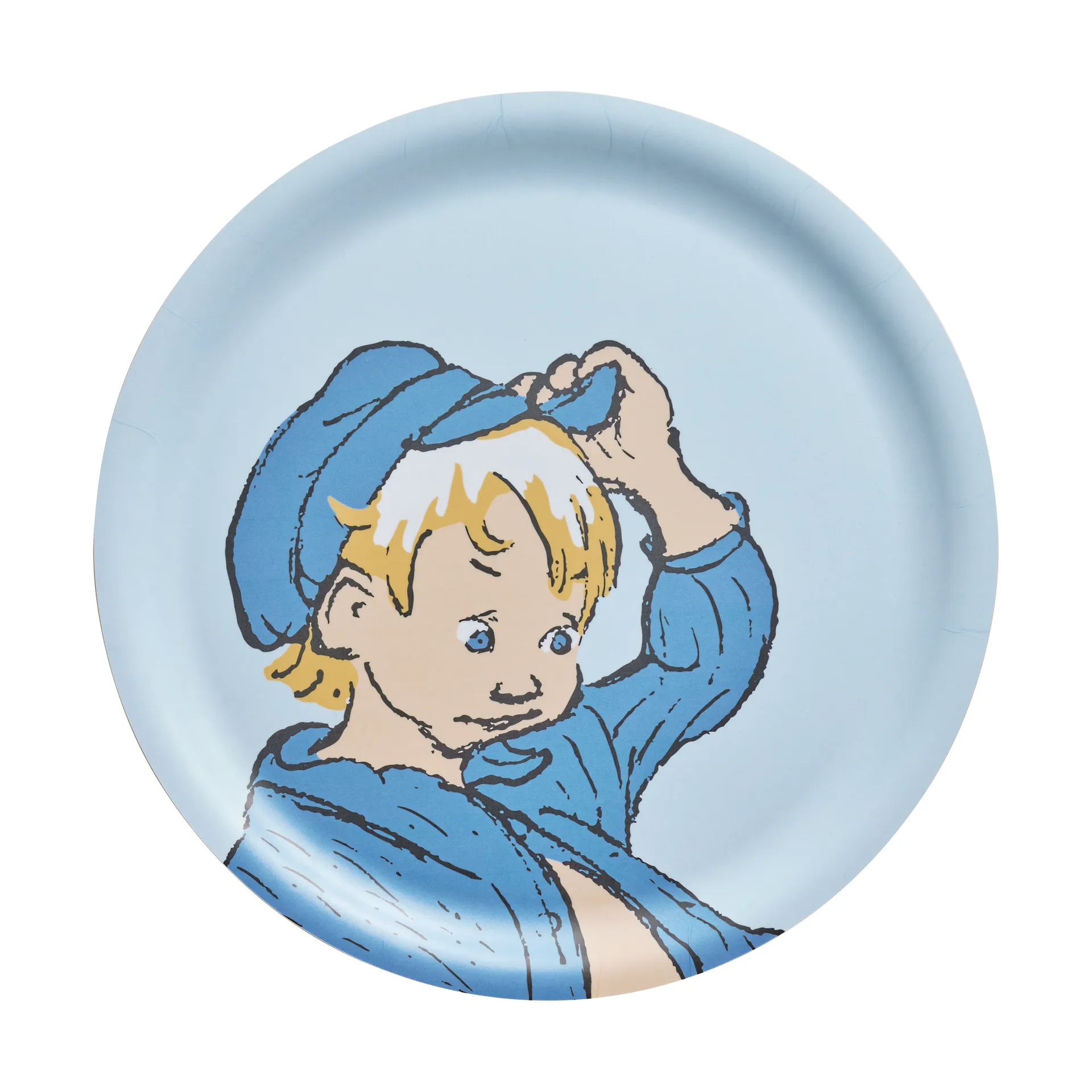 Bandeja Emil Ø25 cm, Azul Muurla