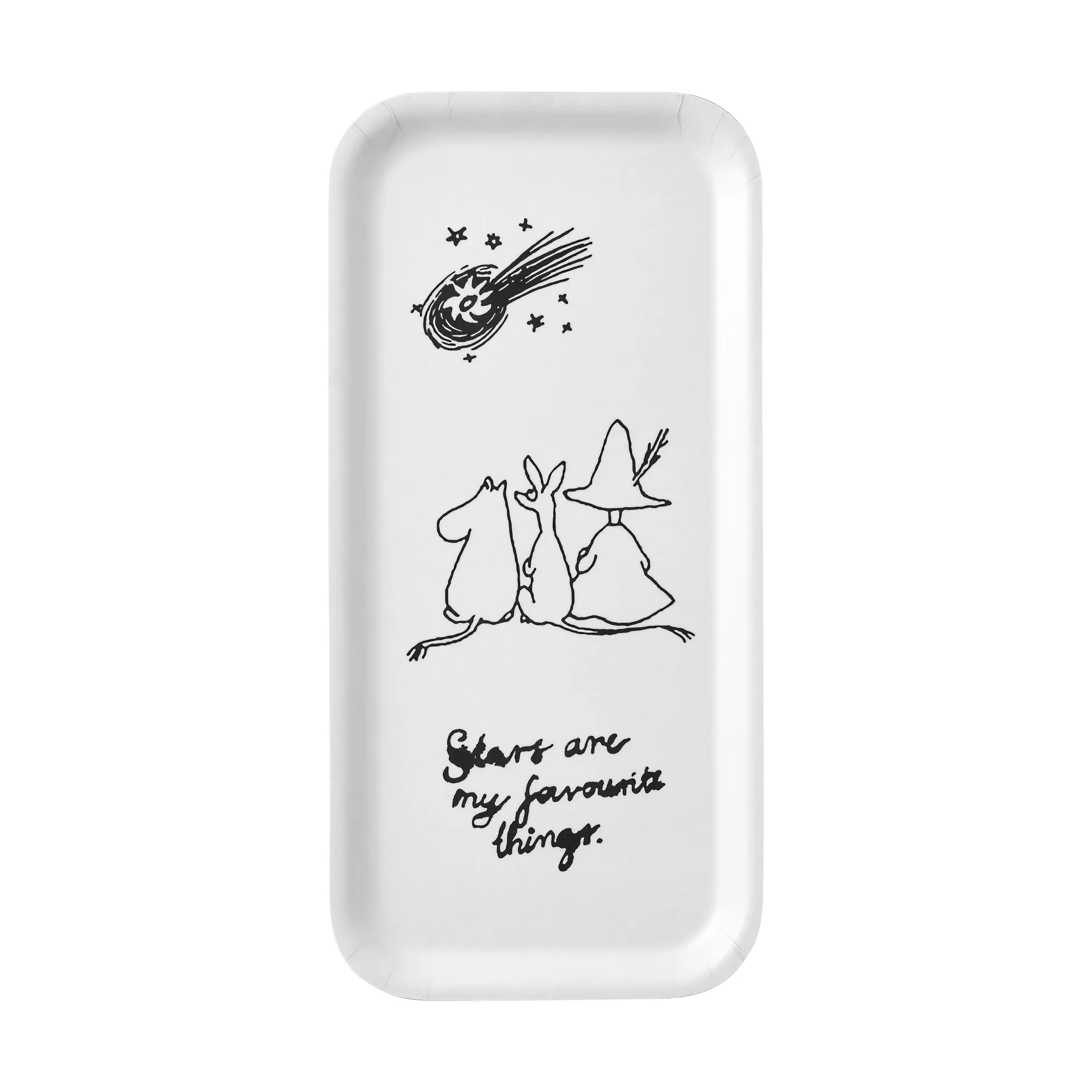 Bandeja Mumin 80 13x27 cm, Branco Muurla