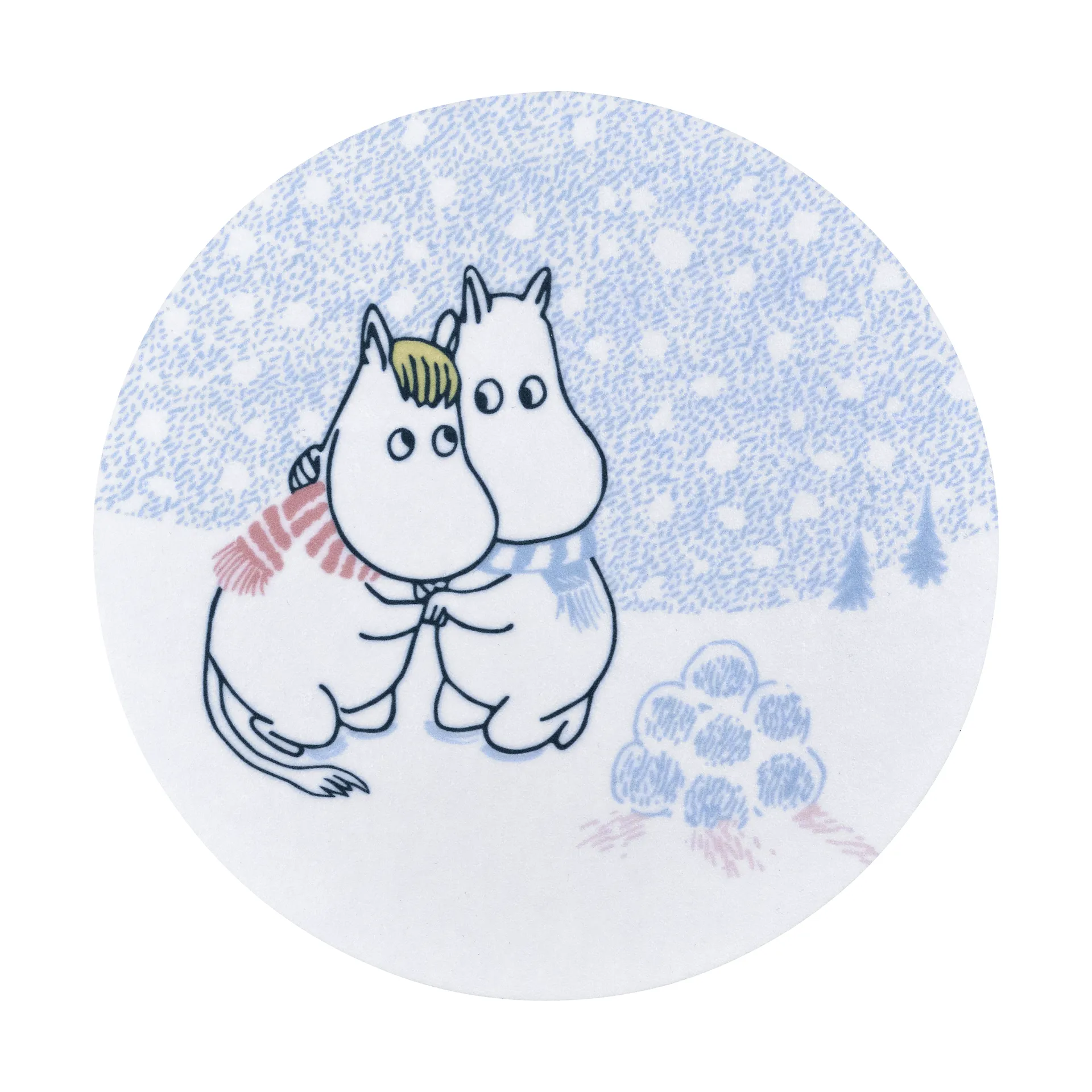Base para copos Moomin Ø10 cm, Let it snow Muurla