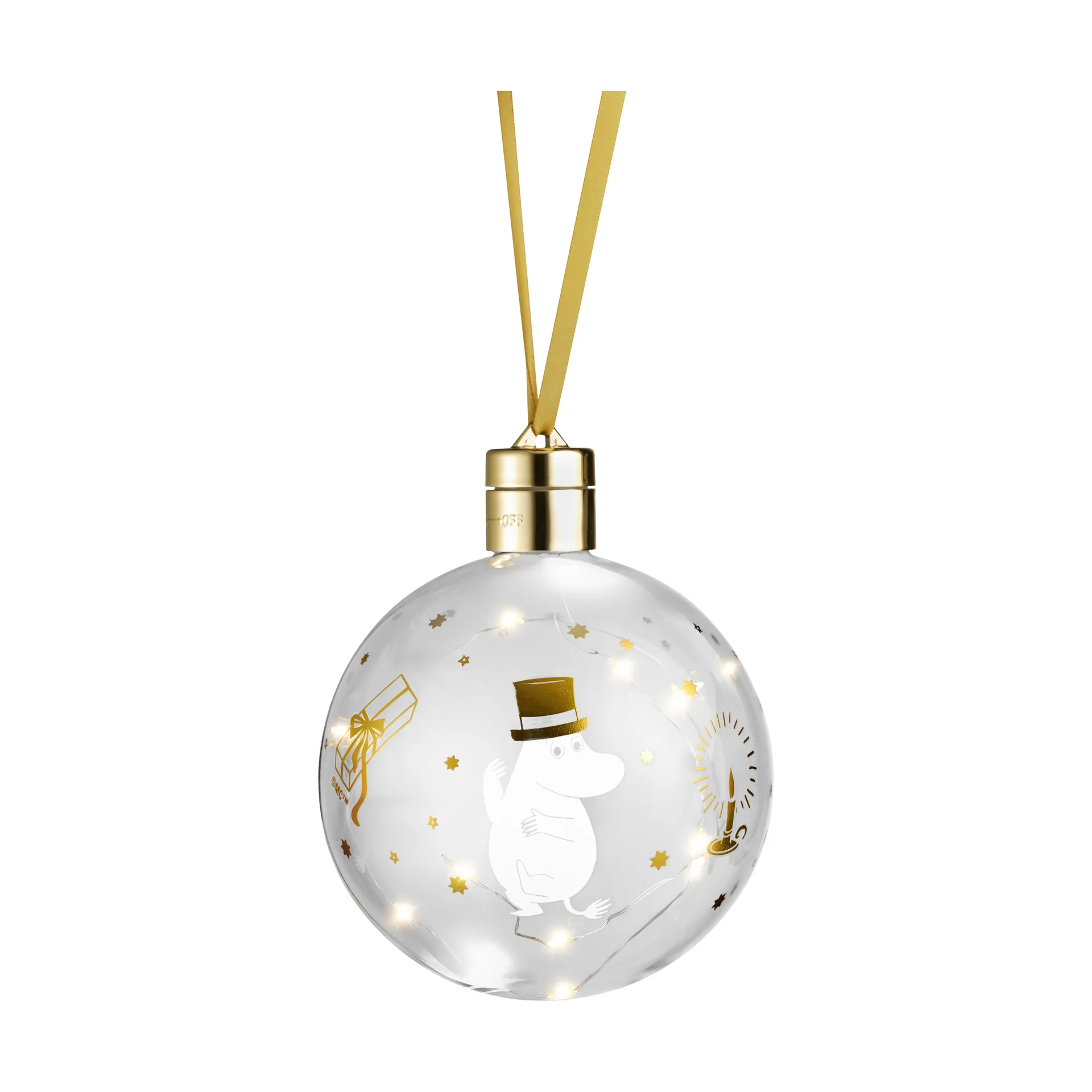 Bola de Natal Moomins com luz LED, Sparkling Stars Muurla