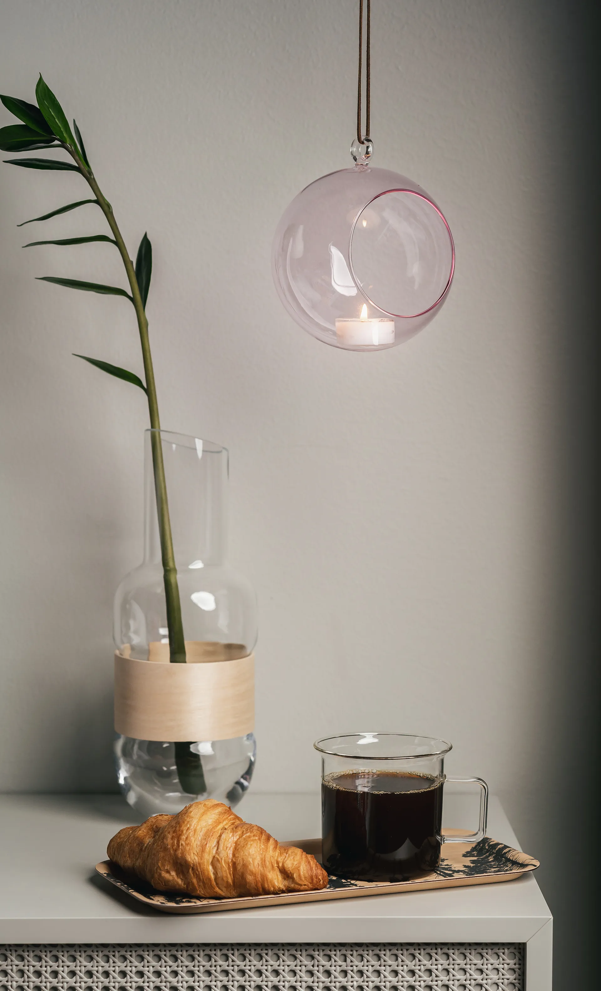 Bola suspensa decorativa Muurla Ø12 cm, Rosa  Muurla