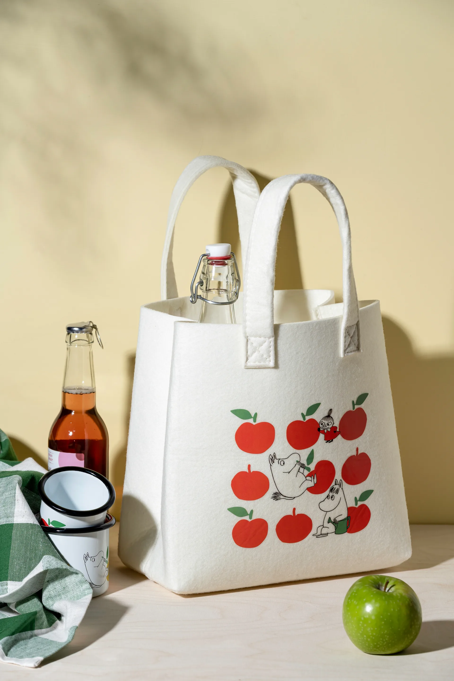 Bolsa Mumin Tote Bag 25x25 cm, Joyfull Apples Muurla