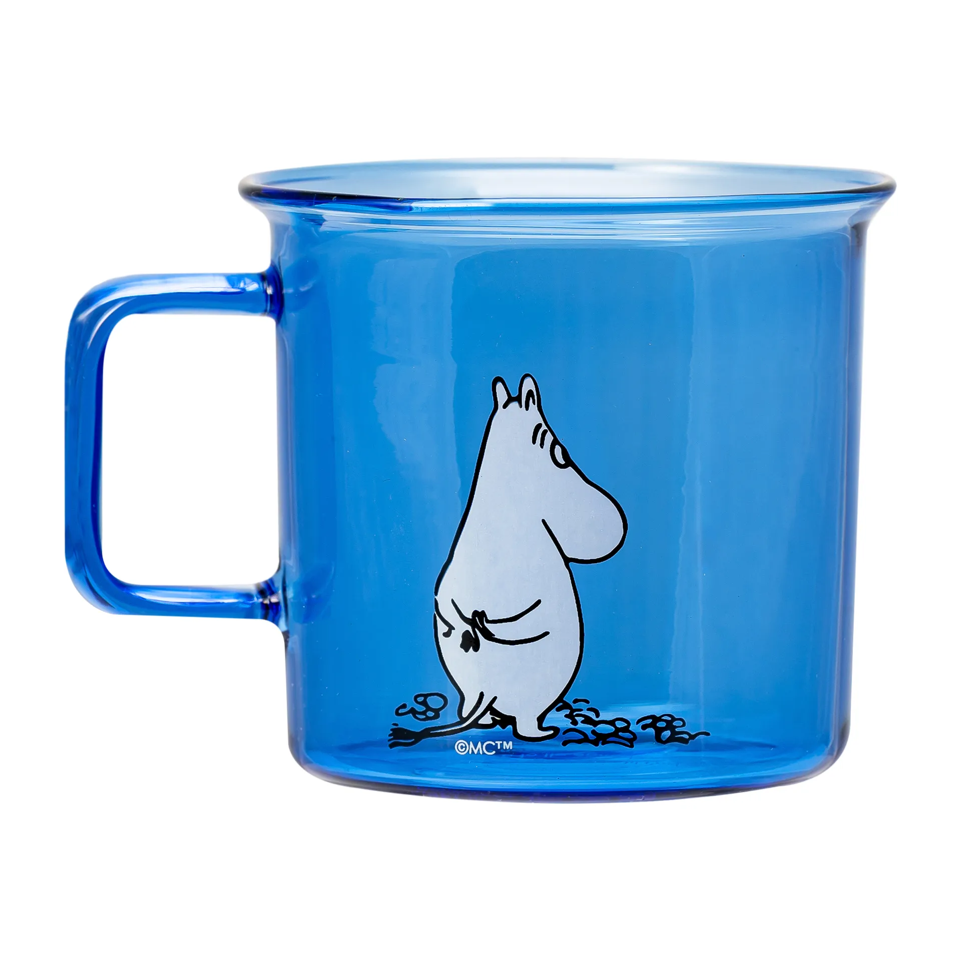 Caneca de vidro Moomin 35 cl, Azul Muurla