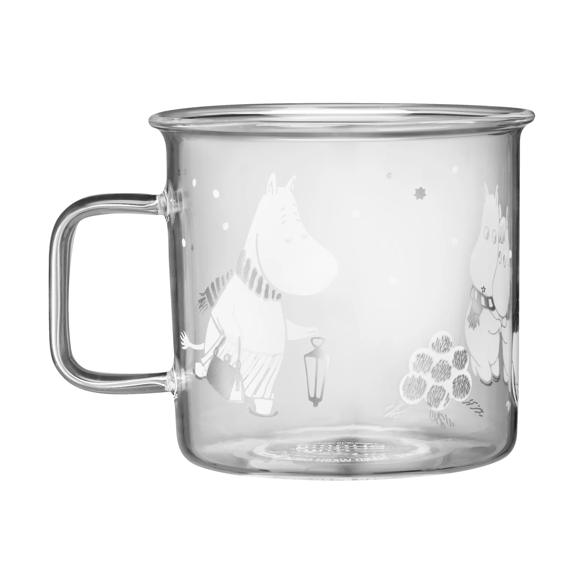Caneca de vidro Moomin 35 cl, Let it snow Muurla