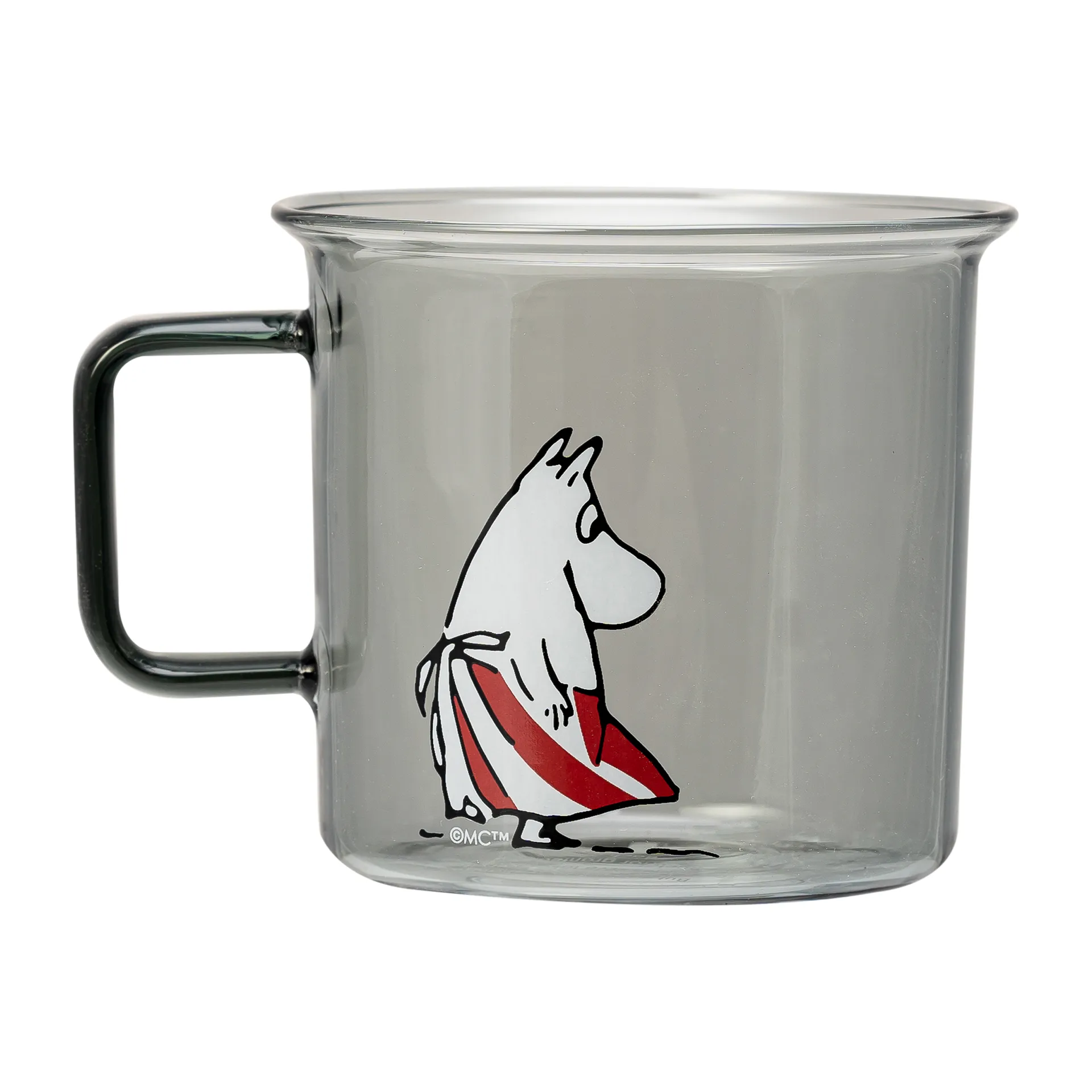 Caneca de vidro Moomin mamma 35 cl, cinza Muurla