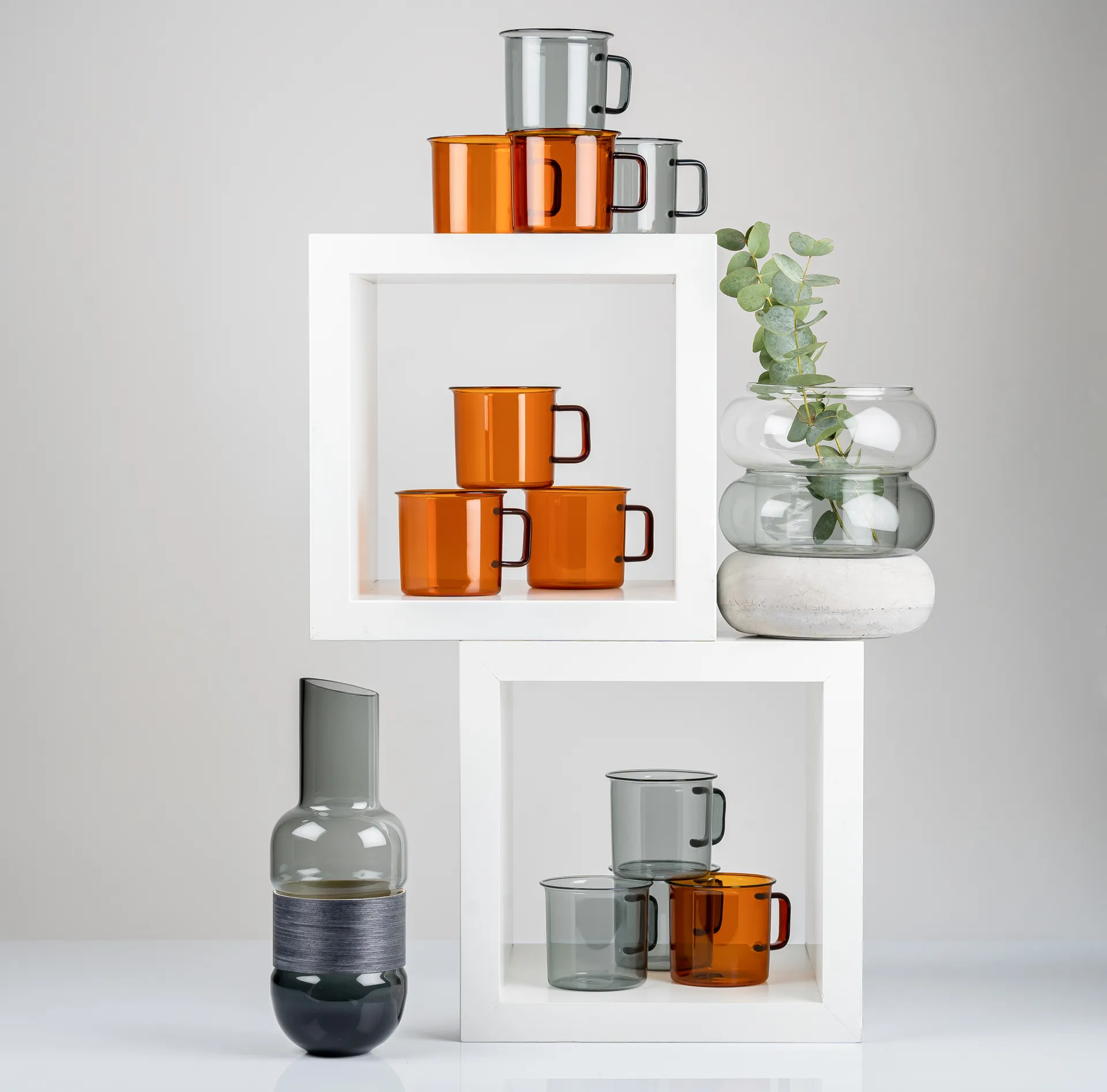 Caneca de vidro Muurla 35 cl, Âmbar Muurla