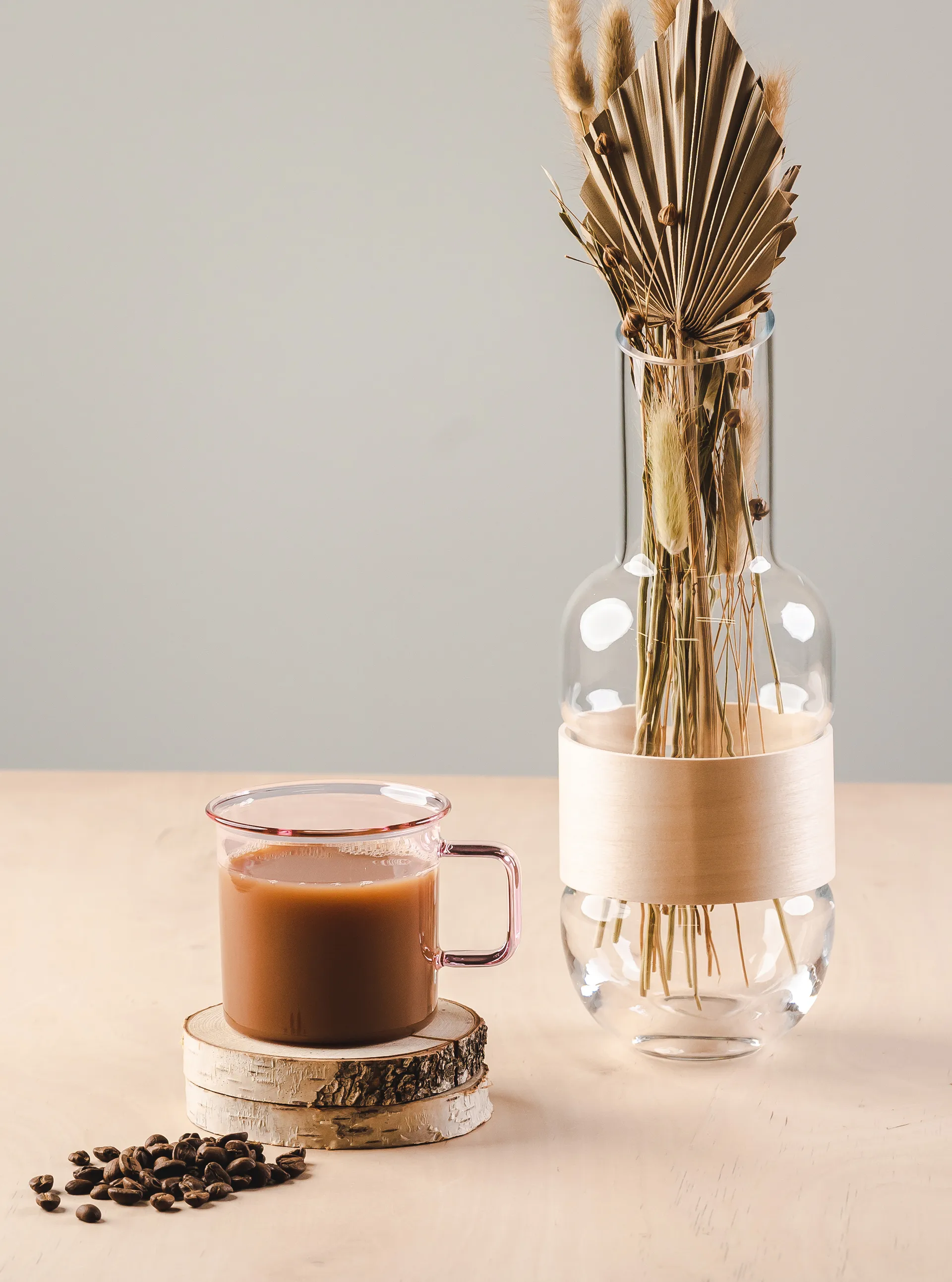 Caneca de vidro Muurla 35 cl, Rosa  Muurla