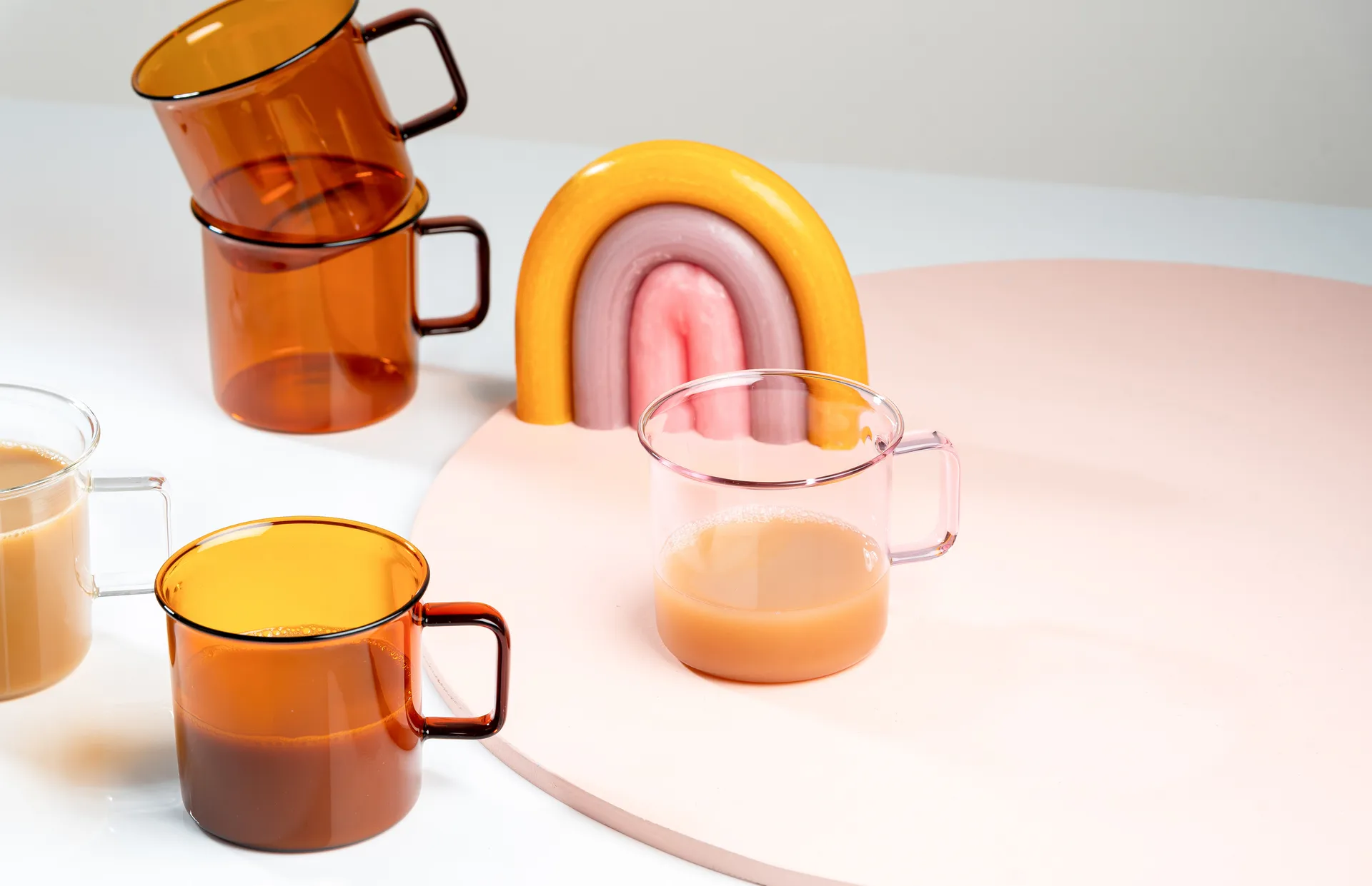 Caneca de vidro Muurla 35 cl, Rosa  Muurla