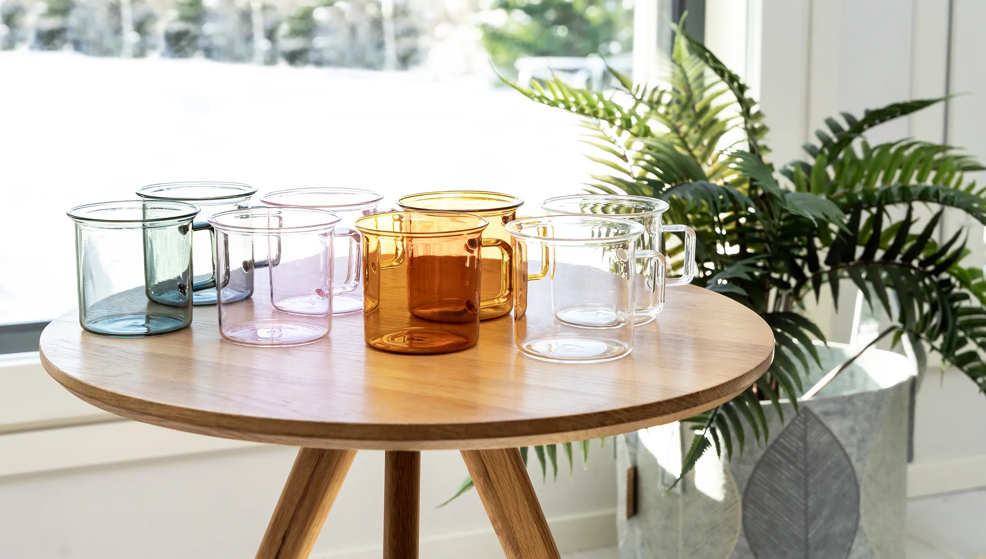 Caneca de vidro Muurla 35 cl, Rosa  Muurla