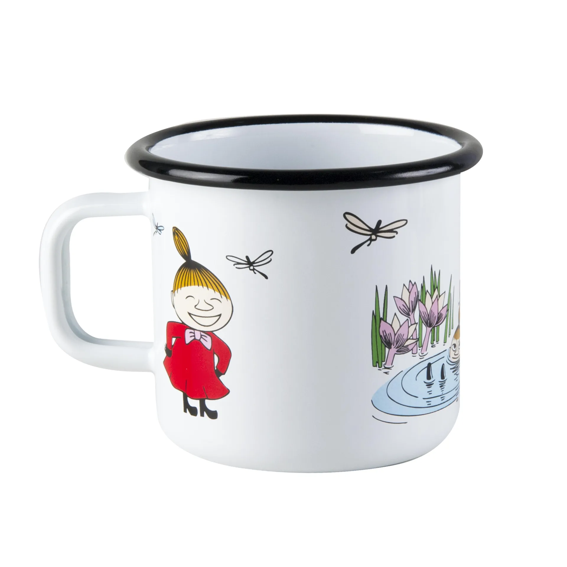 Caneca esmalte branca Little My, 3,7 dl Muurla