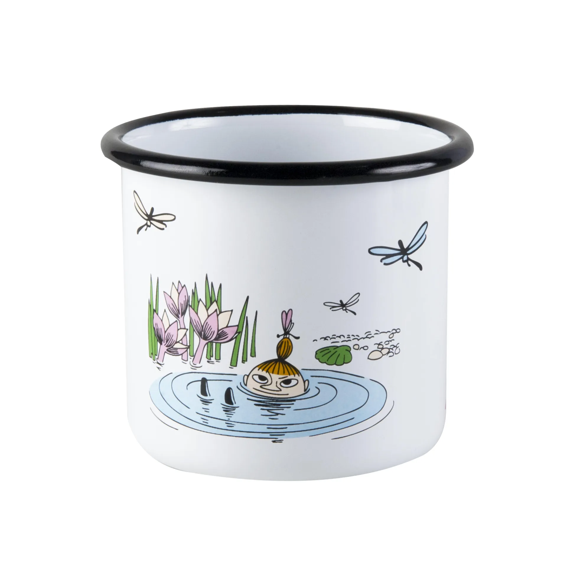 Caneca esmalte branca Little My, 3,7 dl Muurla