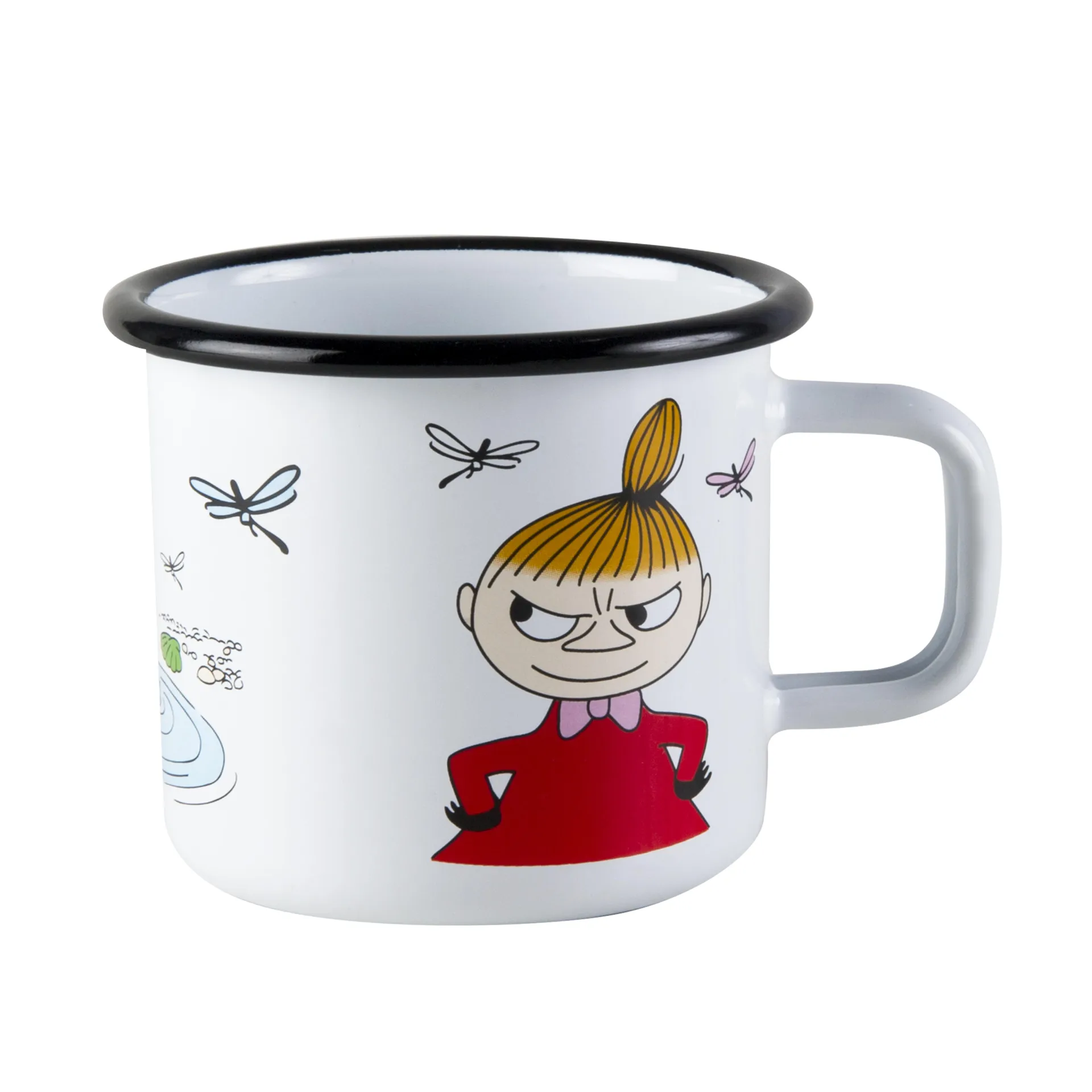Caneca esmalte branca Little My, 3,7 dl Muurla