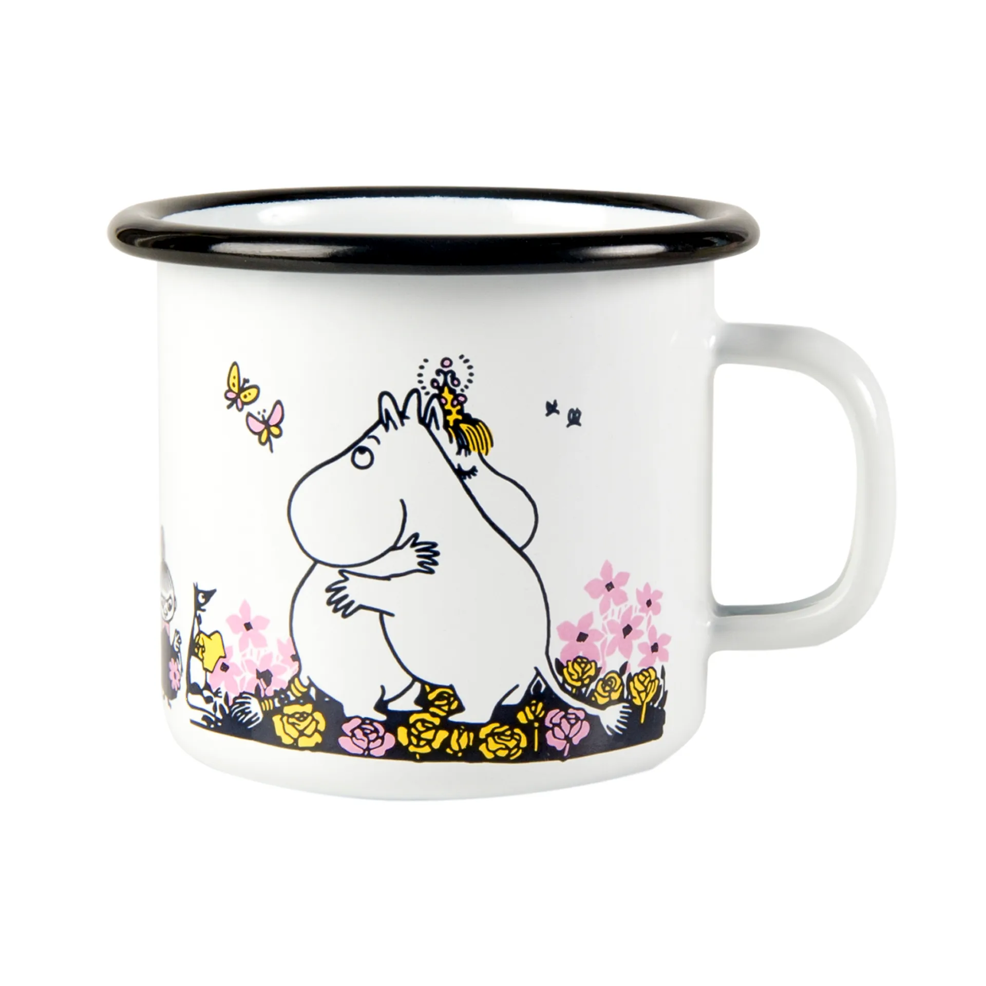 Caneca esmalte Moomin hugs 25 cl, branco Muurla