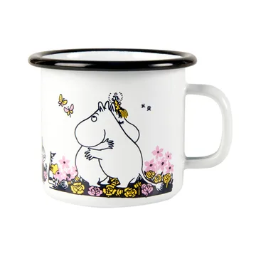 Caneca esmalte Moomin hugs 25 cl - branco - Muurla