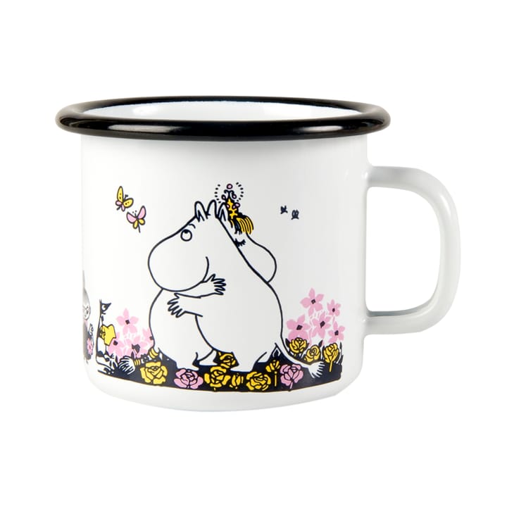 Caneca esmalte Moomin hugs 25 cl - branco - Muurla