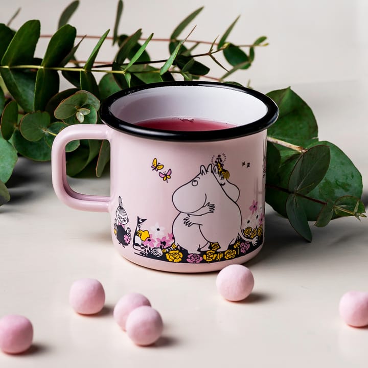 Caneca esmalte Moomin hugs 37 cl - Rosa - Muurla