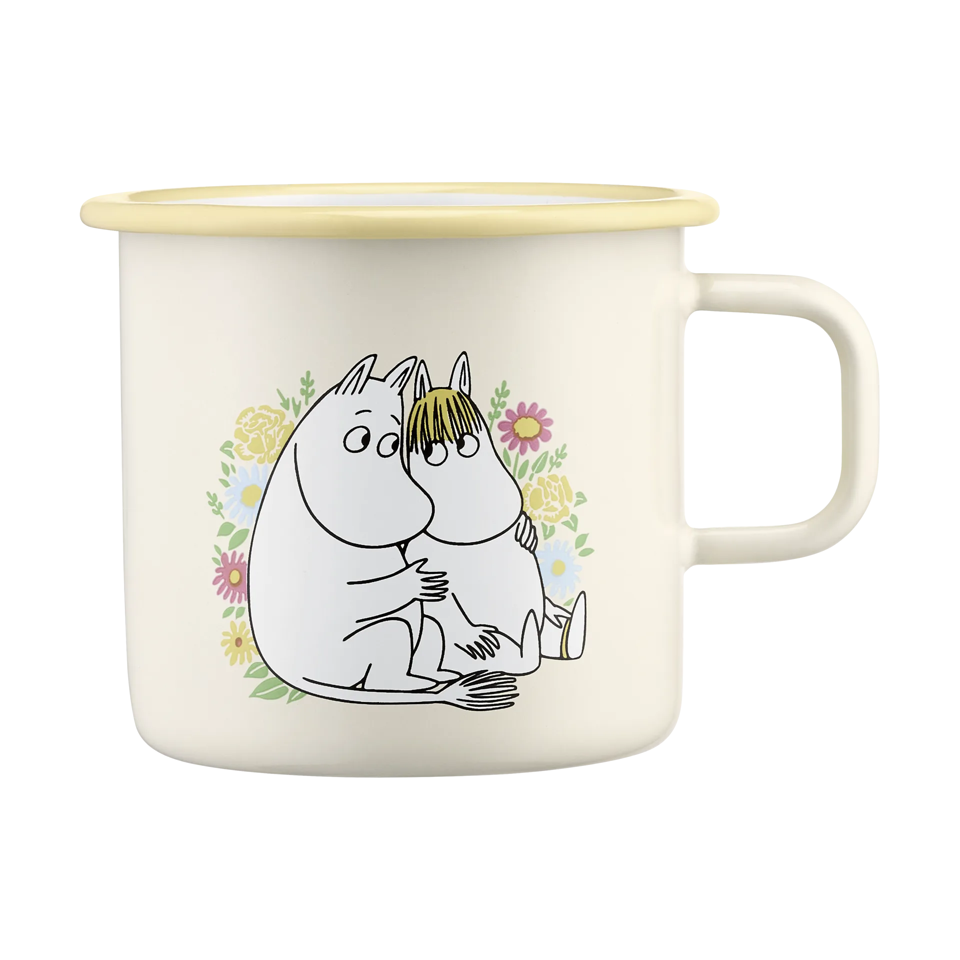 Caneca esmalte Mumin 550 ml, Flowers Muurla