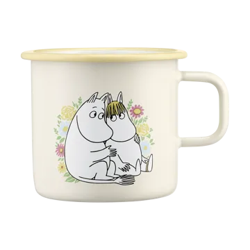 Caneca esmalte Mumin 550 ml - Flowers - Muurla