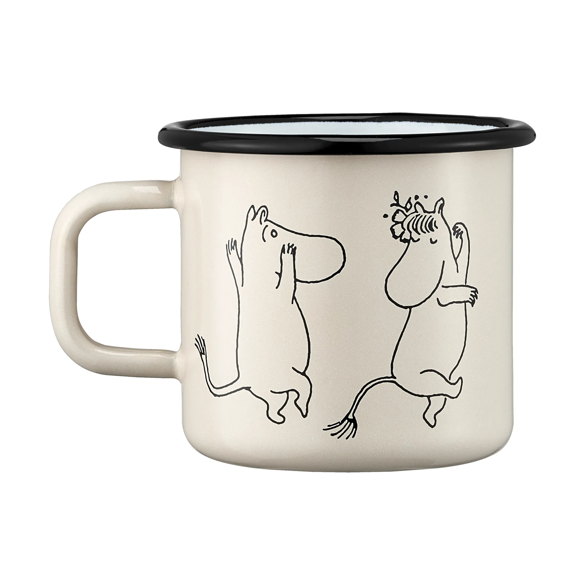 Caneca esmalte Mumin 80 37 cl, Branco Muurla