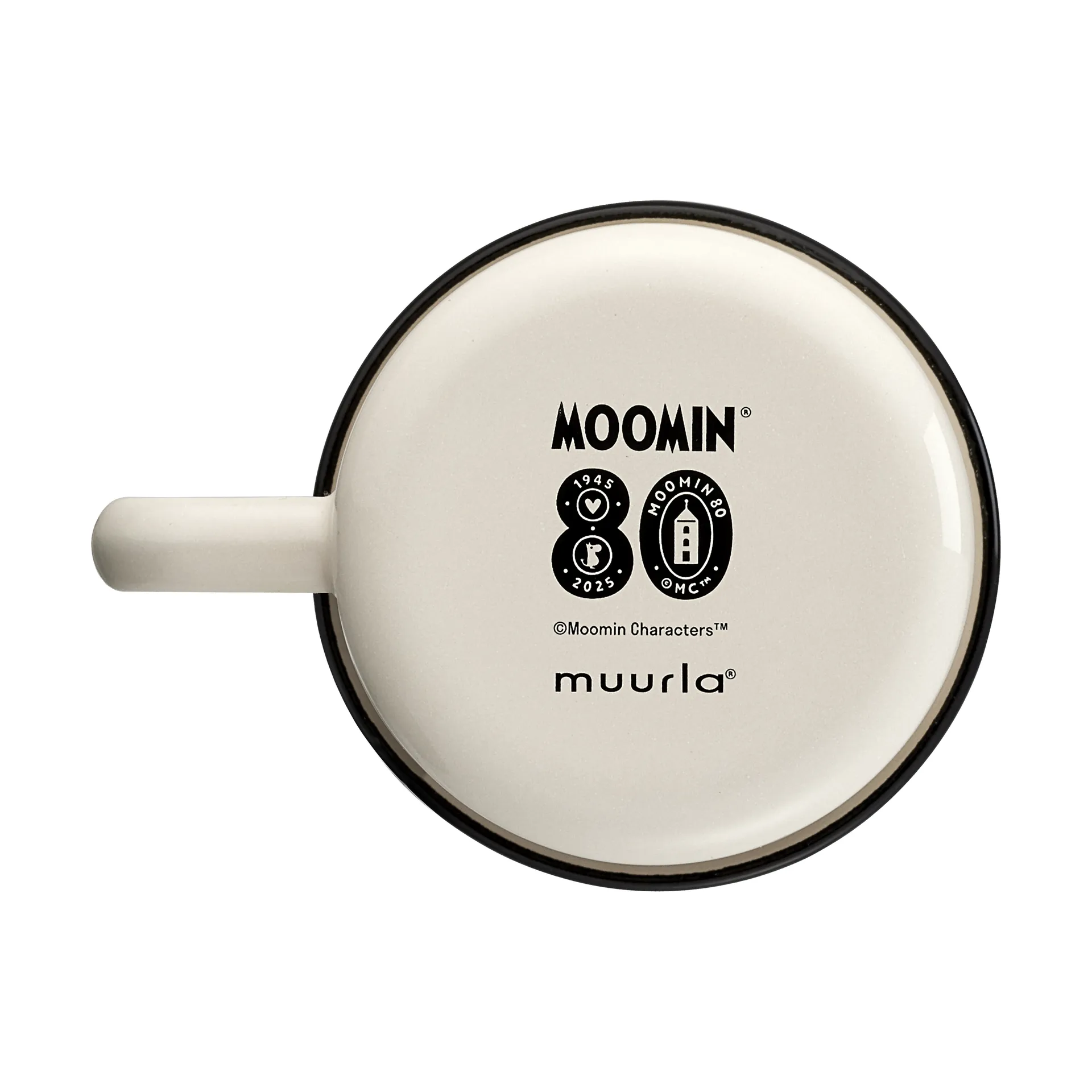 Caneca esmalte Mumin 80 37 cl, Branco Muurla