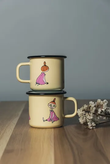 Caneca esmalte Mymble Retro 37 cl - Amarelo - Muurla