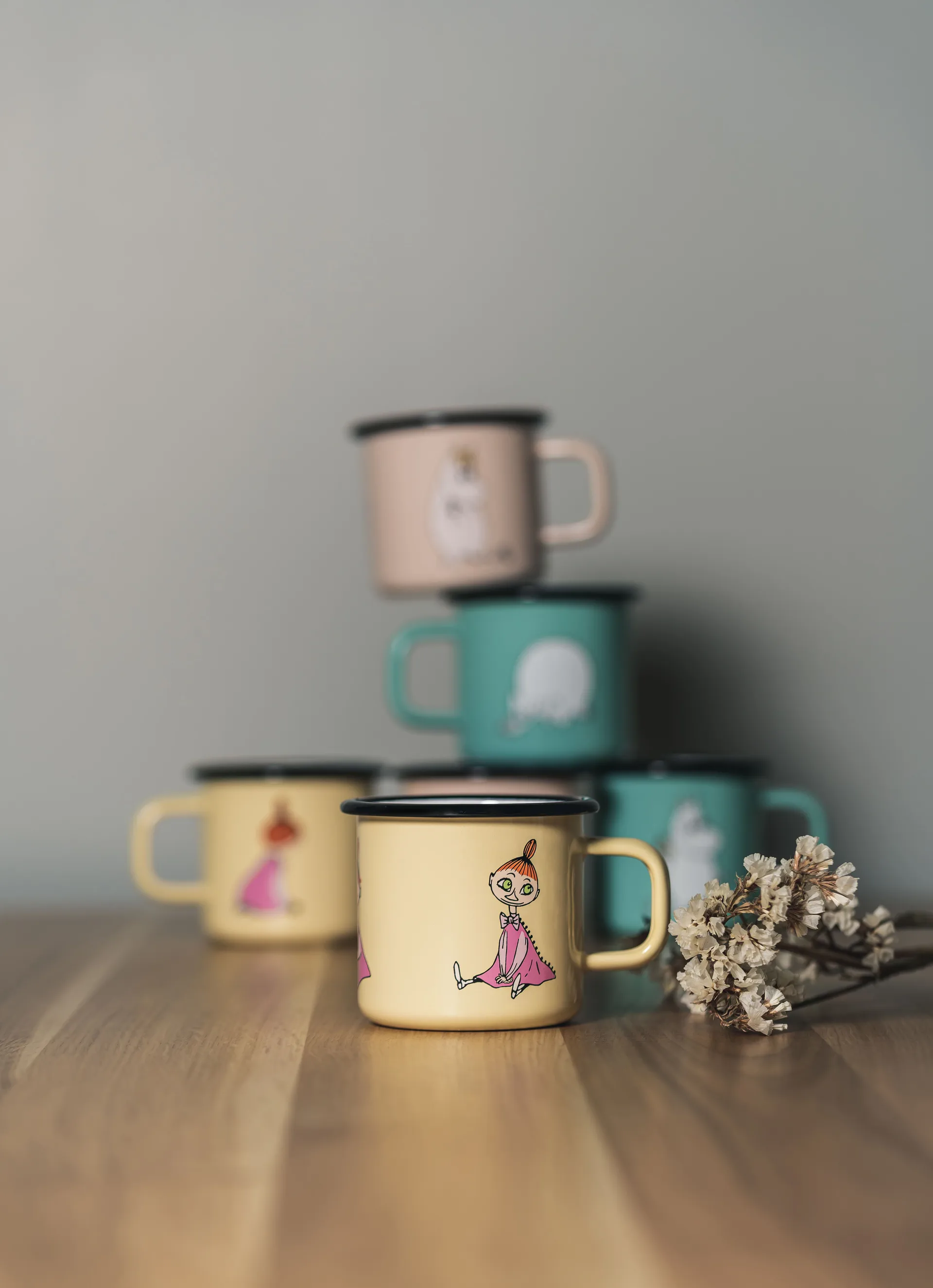 Caneca esmalte Mymble Retro 37 cl, Amarelo Muurla