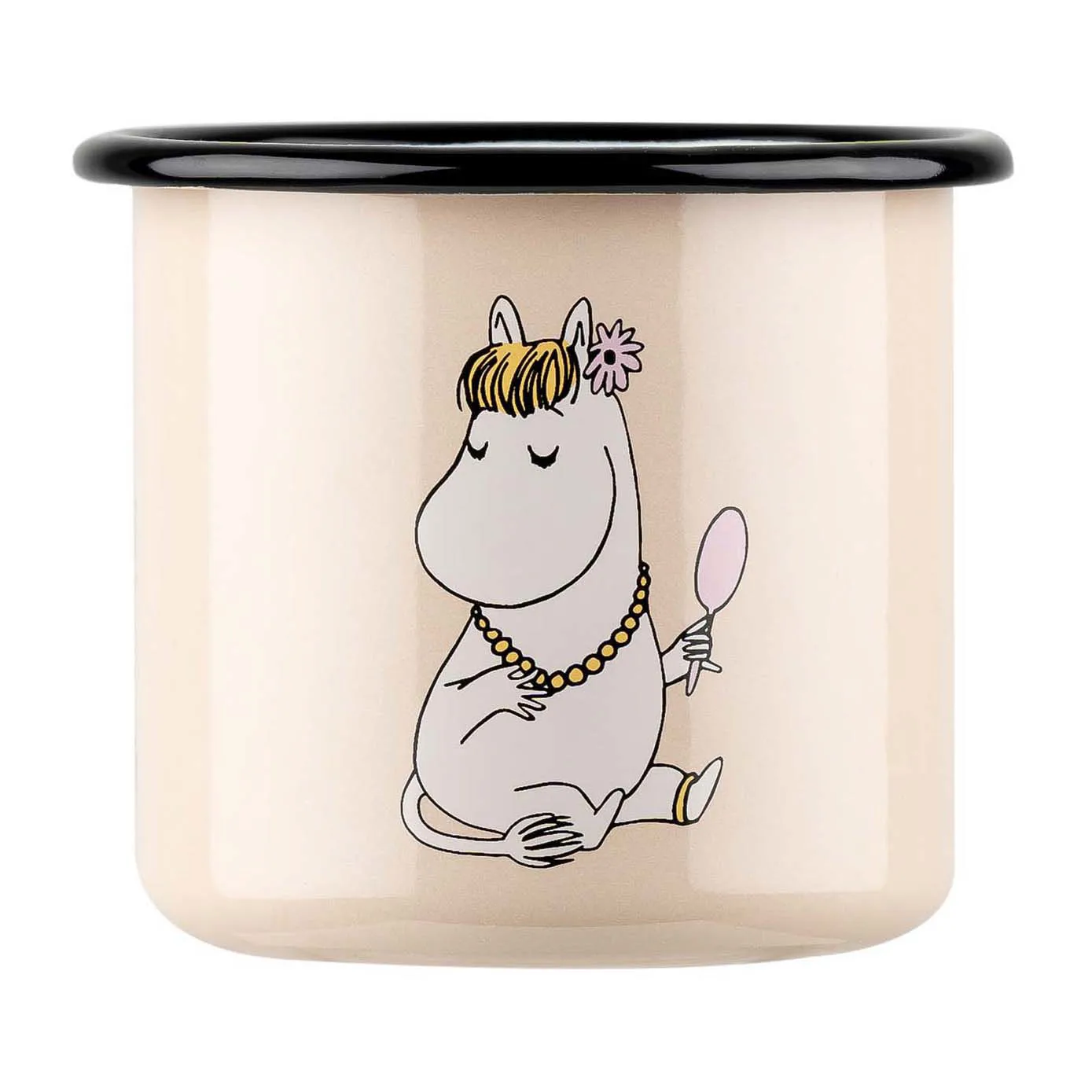 Caneca esmalte Snorkmaiden Retro 37 cl, Bege Muurla