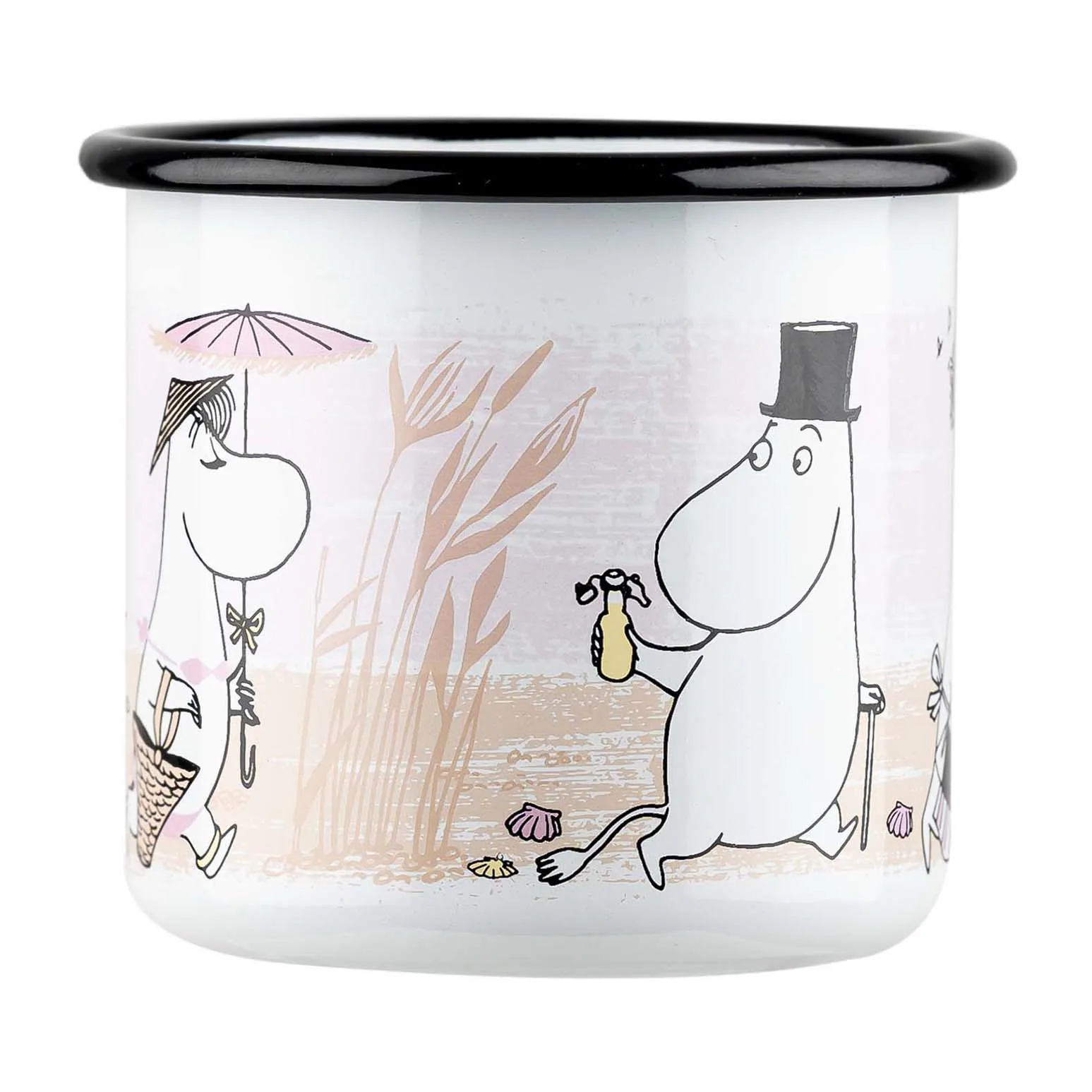Caneca esmalte The Beach Retro 37 cl, Branco Muurla