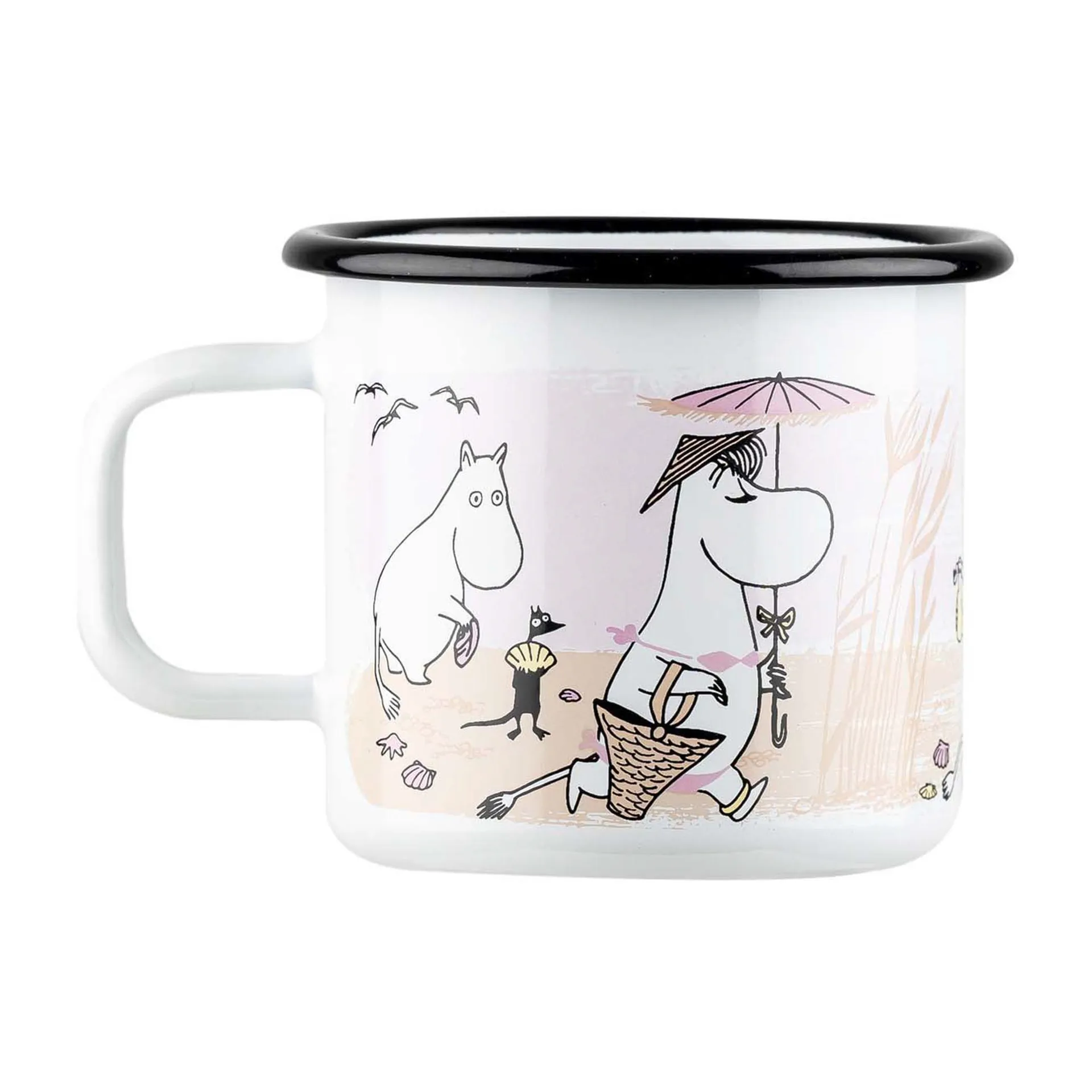 Caneca esmalte The Beach Retro 37 cl, Branco Muurla