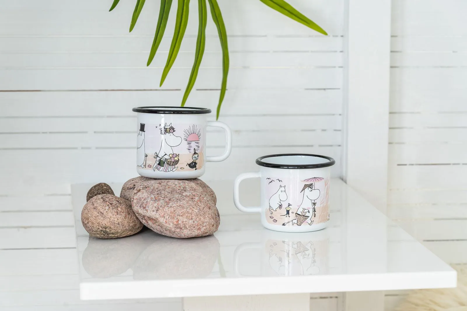 Caneca esmalte The Beach Retro 37 cl, Branco Muurla