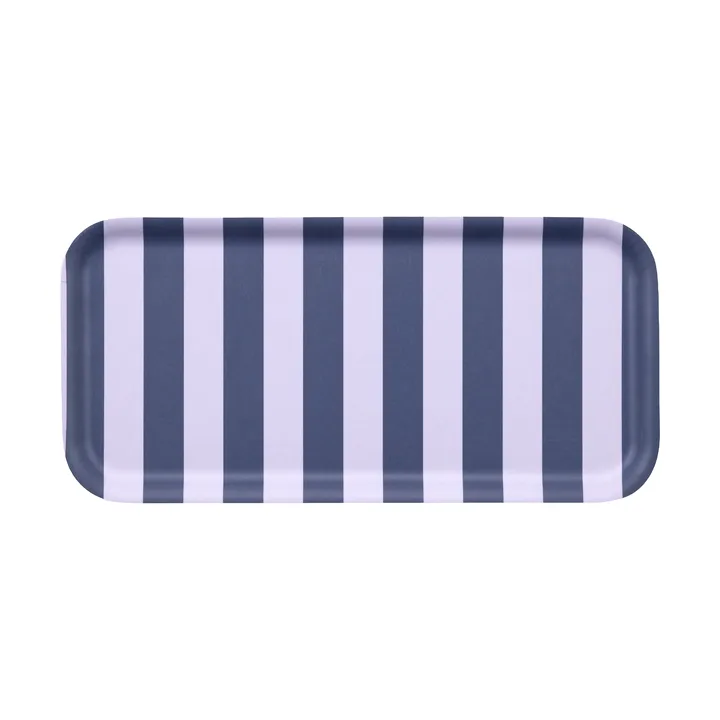 Checks & Stripes bandeja 13x27 cm - Lilac-blue - Muurla