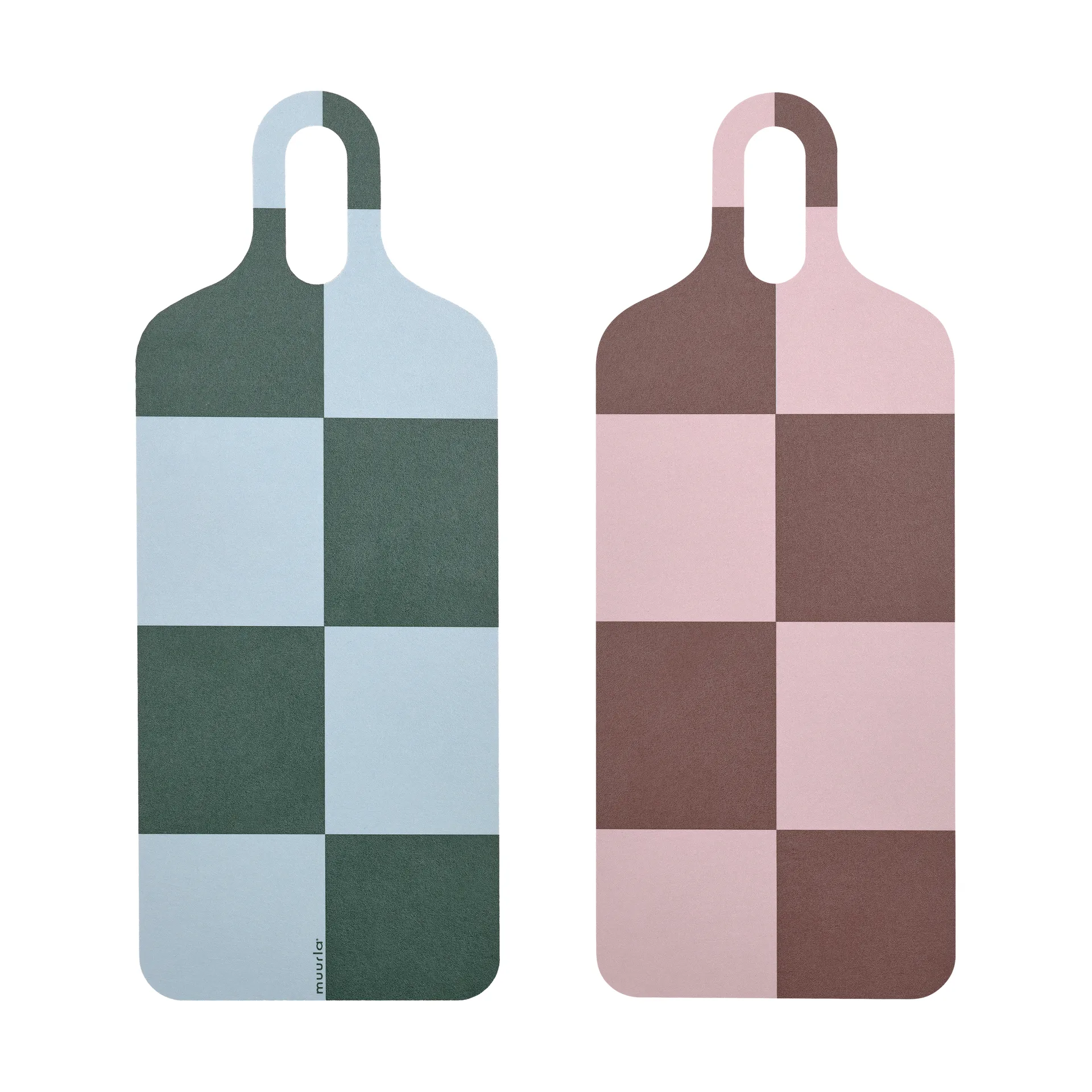 Checks & Stripes bandeja 13x33 cm, Brown-pink-green Muurla
