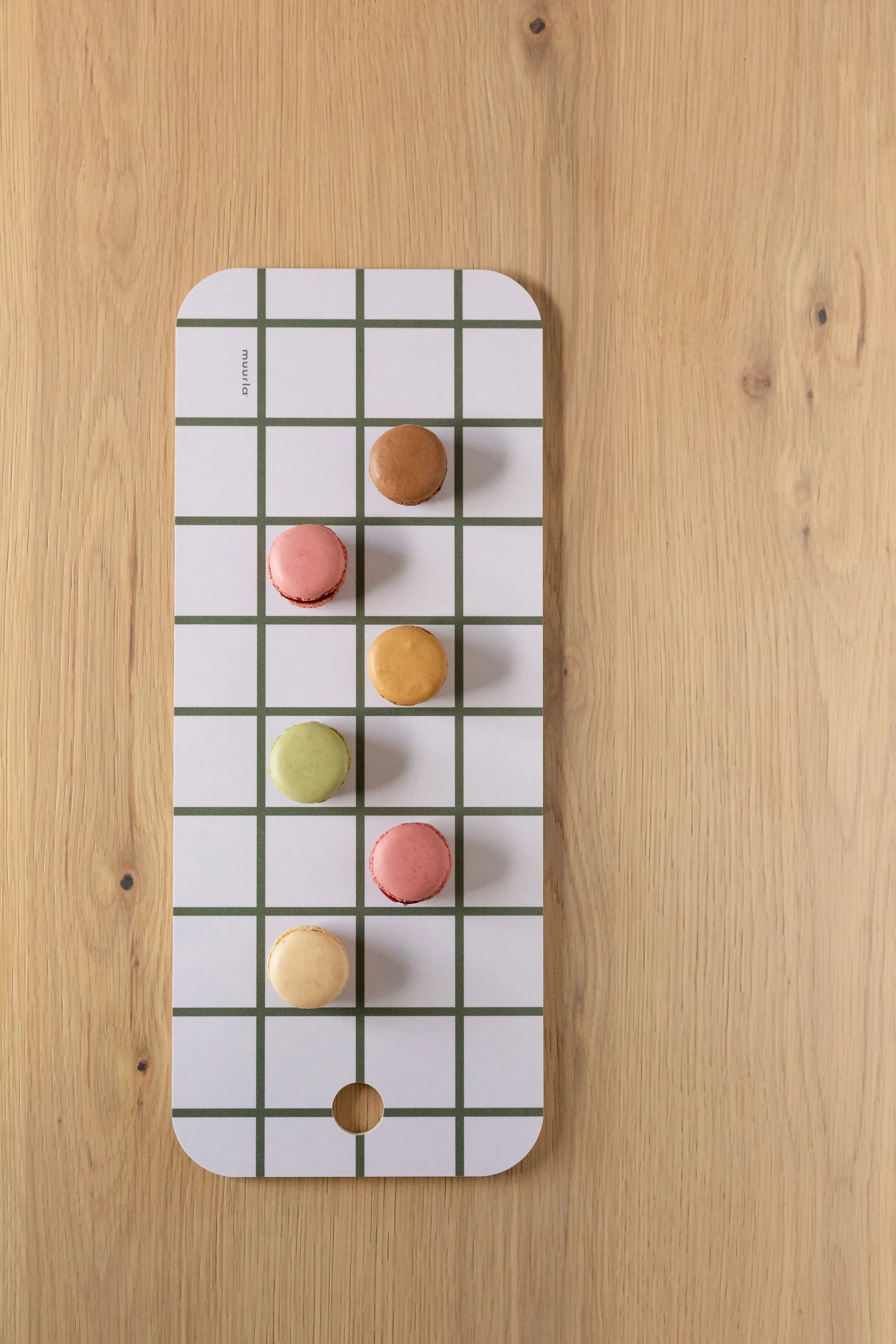 Checks & Stripes bandeja 18x44 cm, Verde-beige Muurla