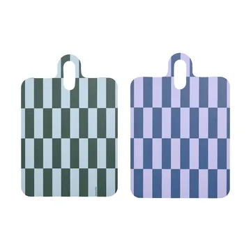 Checks & Stripes bandeja 21x31 cm - Lilac-blue-green - Muurla