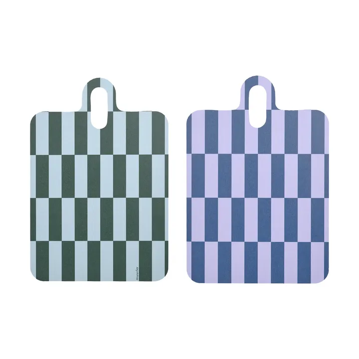 Checks & Stripes bandeja 21x31 cm - Lilac-blue-green - Muurla