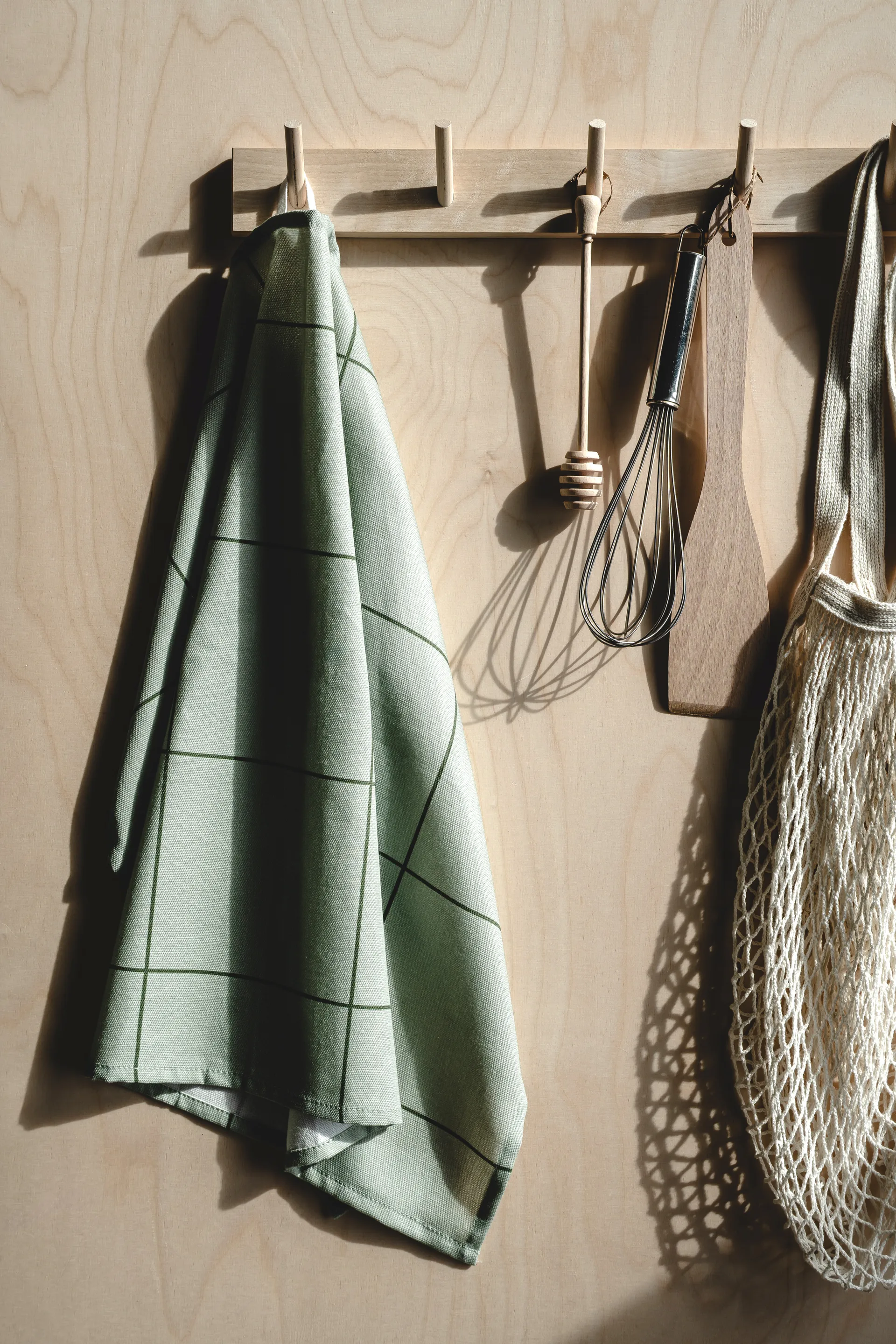 Checks & Stripes pano de cozinha 50x70 cm, Verde Muurla
