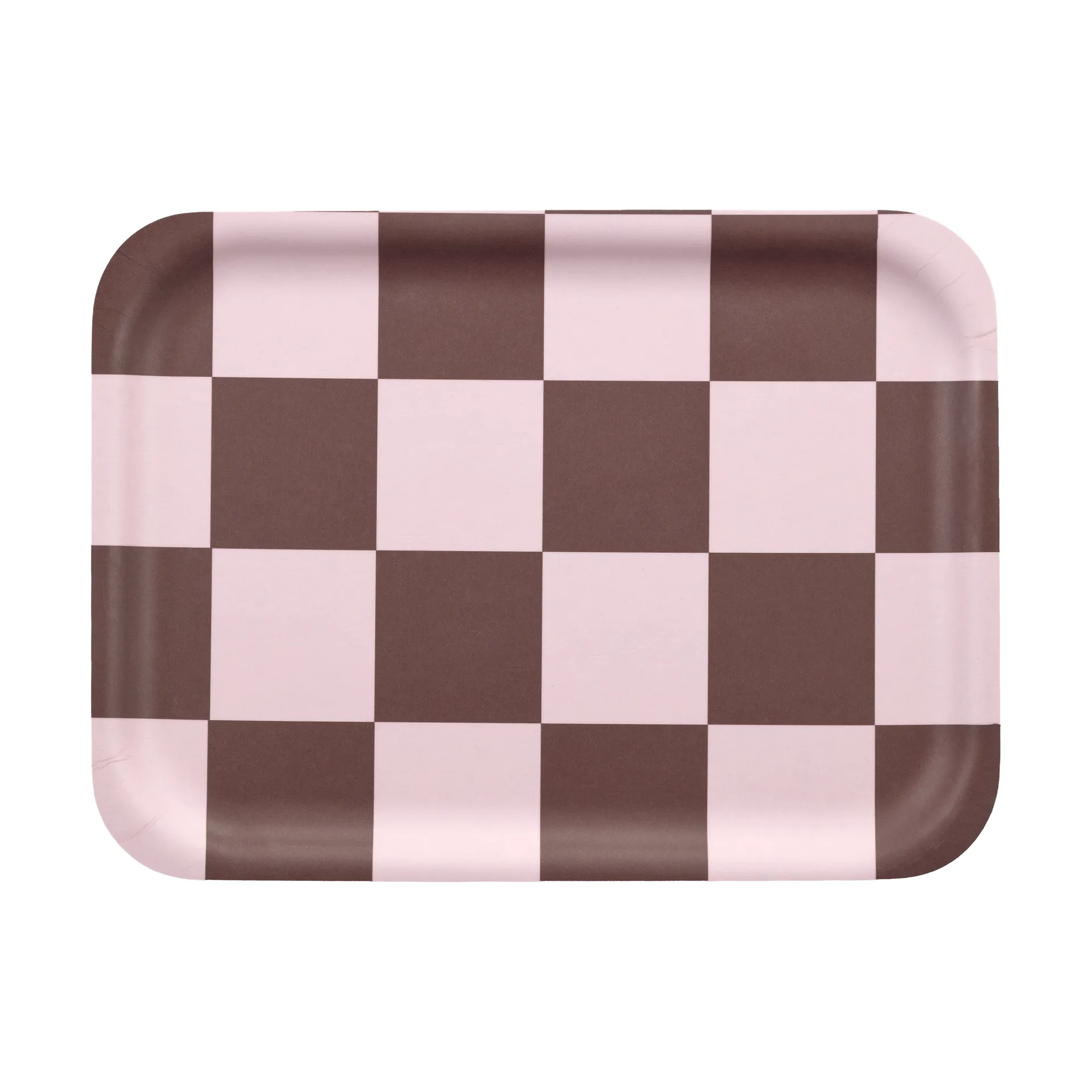 Checks & Stripes tabuleiro 20x27 cm, Brown-pink Muurla