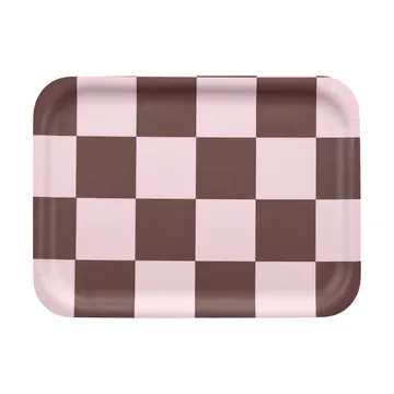 Checks & Stripes tabuleiro 20x27 cm - Brown-pink - Muurla