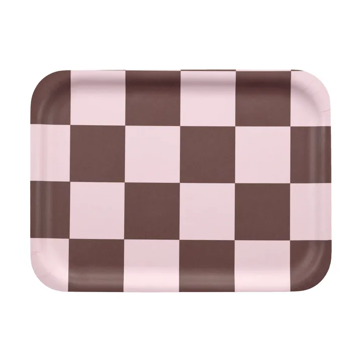 Checks & Stripes tabuleiro 20x27 cm - Brown-pink - Muurla