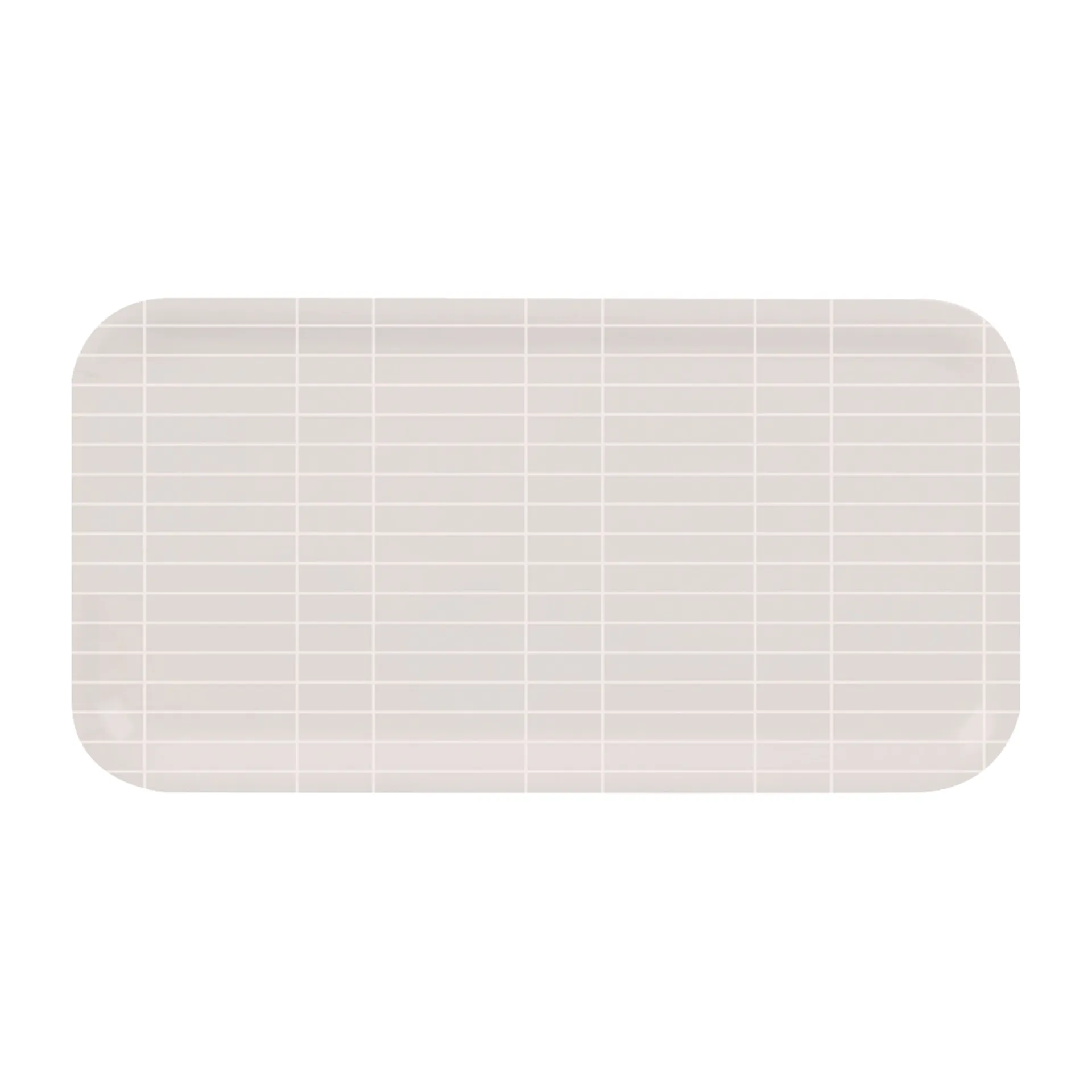 Checks & Stripes tabuleiro 22x43 cm, Beige-branco Muurla