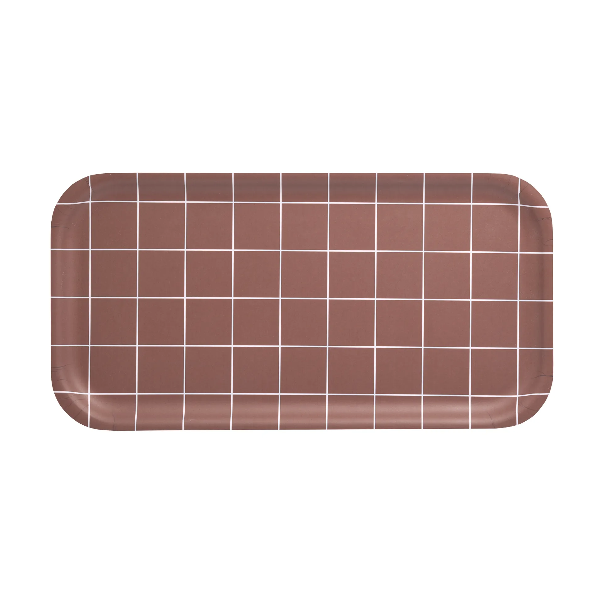 Checks & Stripes tabuleiro 22x43 cm, Castanho Muurla