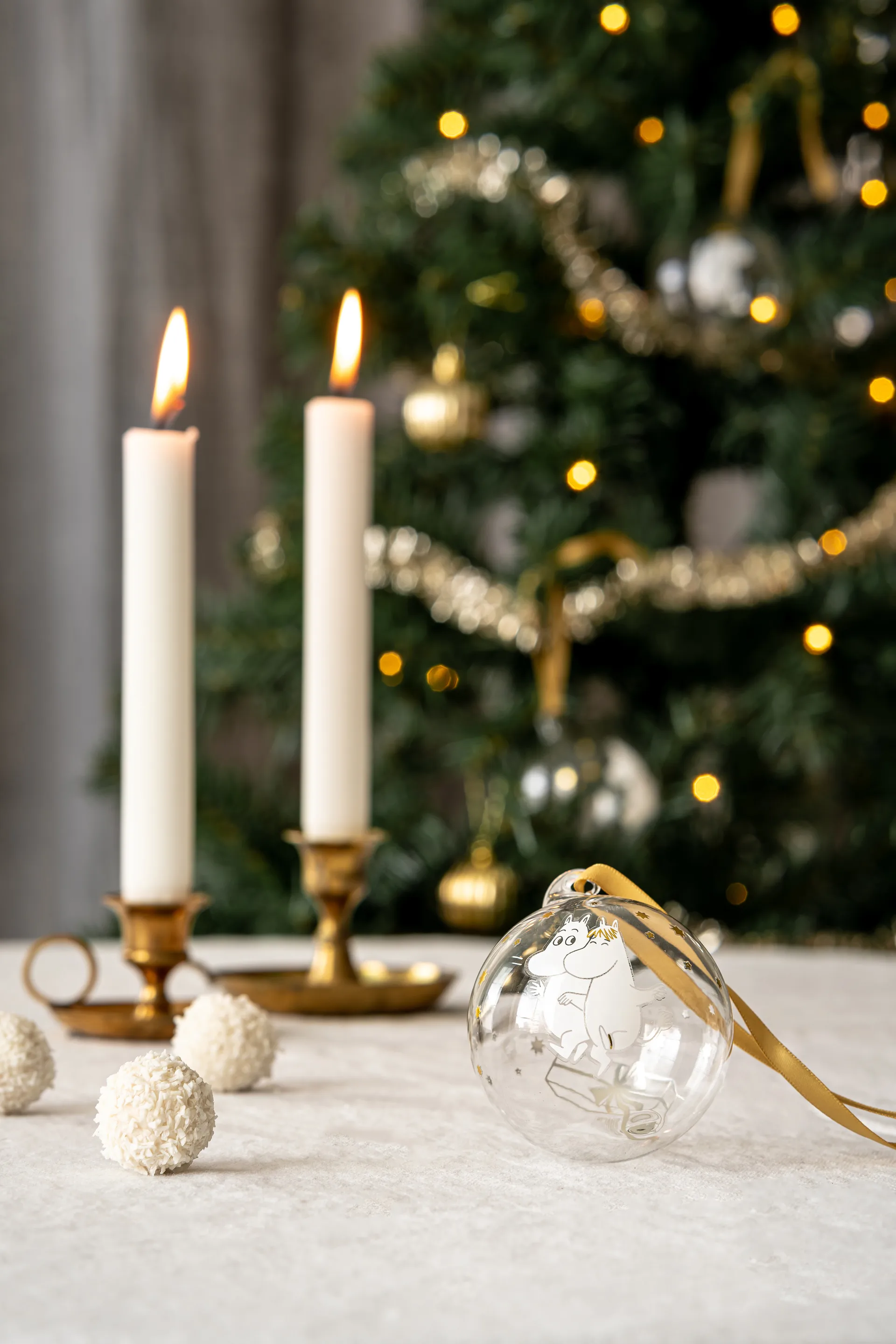 Conjunto de 3 bolas de Natal Moomin Ø7 cm, Sparkling stars Muurla