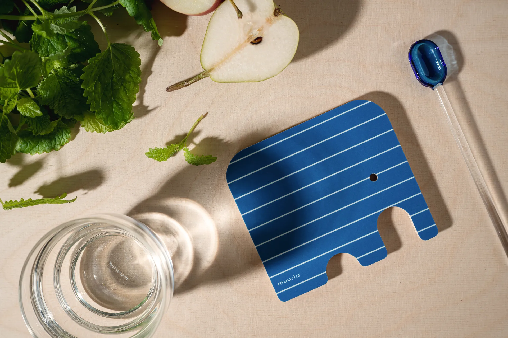 Elephant base para copos 11x10 cm, Blue Muurla