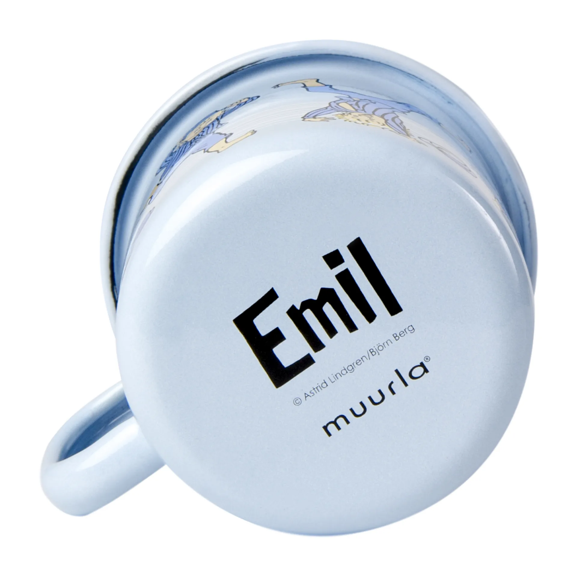 Emil em Lönneberga caneca de esmalte 2,5 dl, Azul claro Muurla