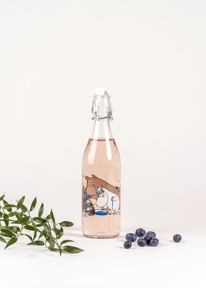 Garrafa de vidro Blueberries 0,5 L, Transparent Muurla