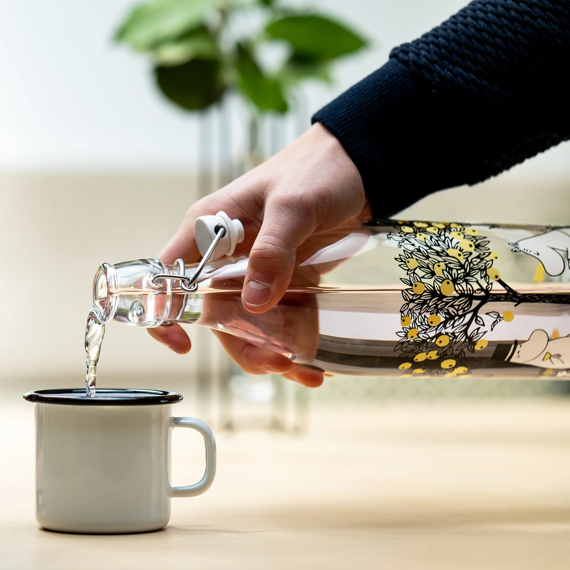 Garrafa de vidro Moomin 1 L, Apples Muurla