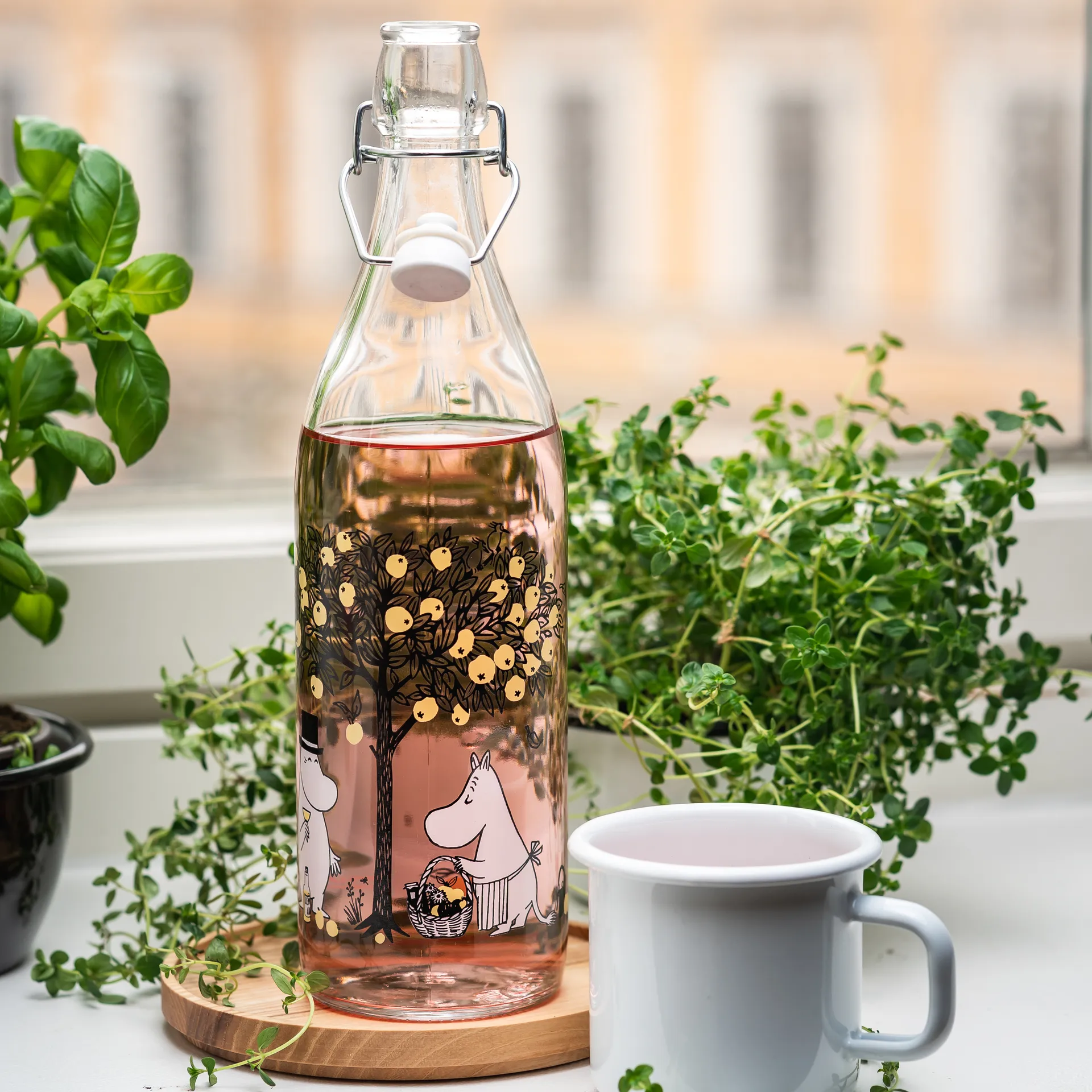 Garrafa de vidro Moomin 1 L, Apples Muurla